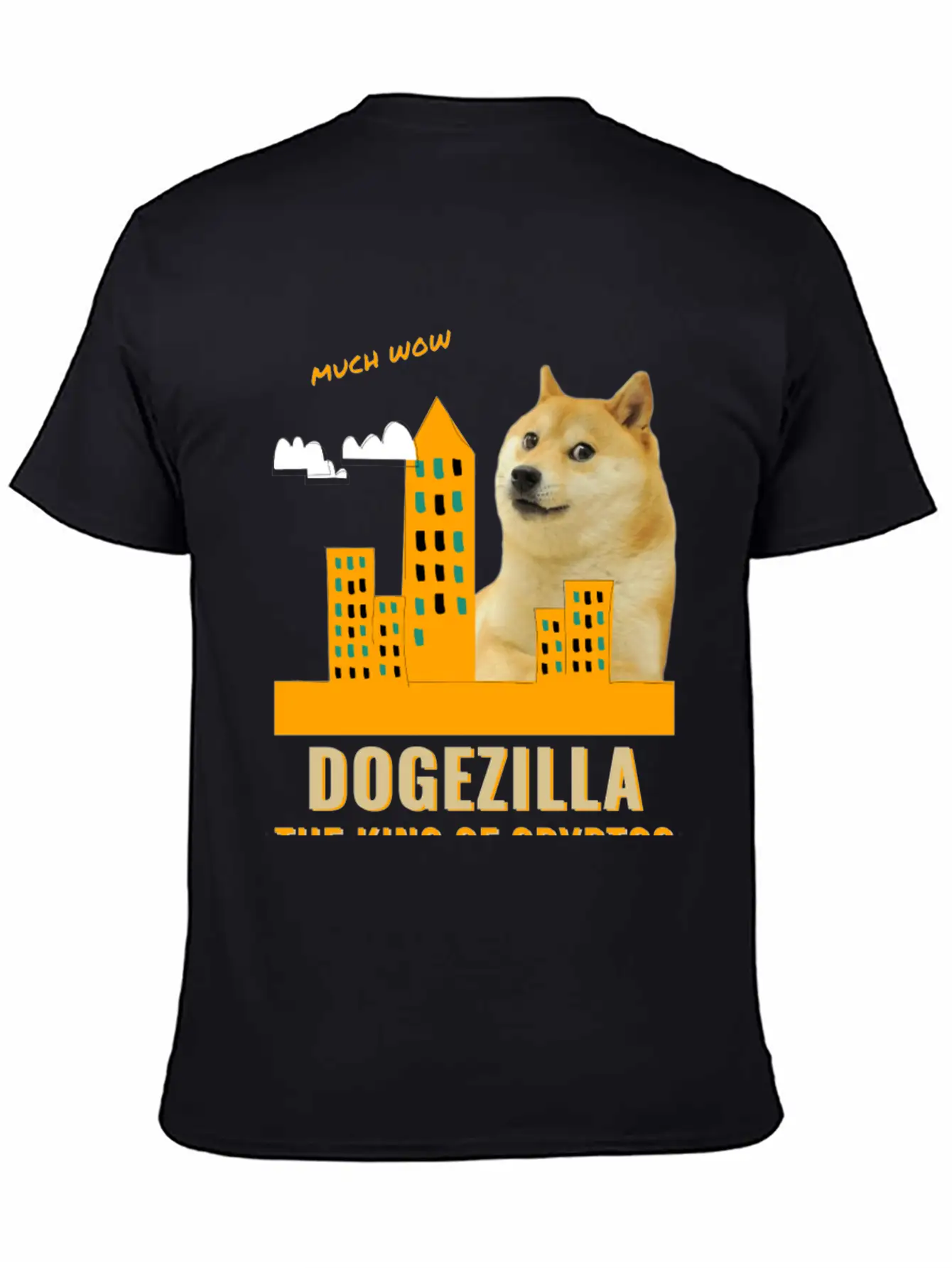 Dogezilla King Of Cryptos - Funny Dogecoin, Doge Breathable Soft Cotton T-Shirt – Timeless Casual Look