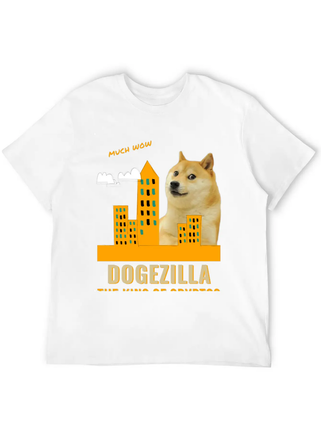 Dogezilla King Of Cryptos - Funny Dogecoin, Doge Breathable Soft Cotton T-Shirt – Timeless Casual Look