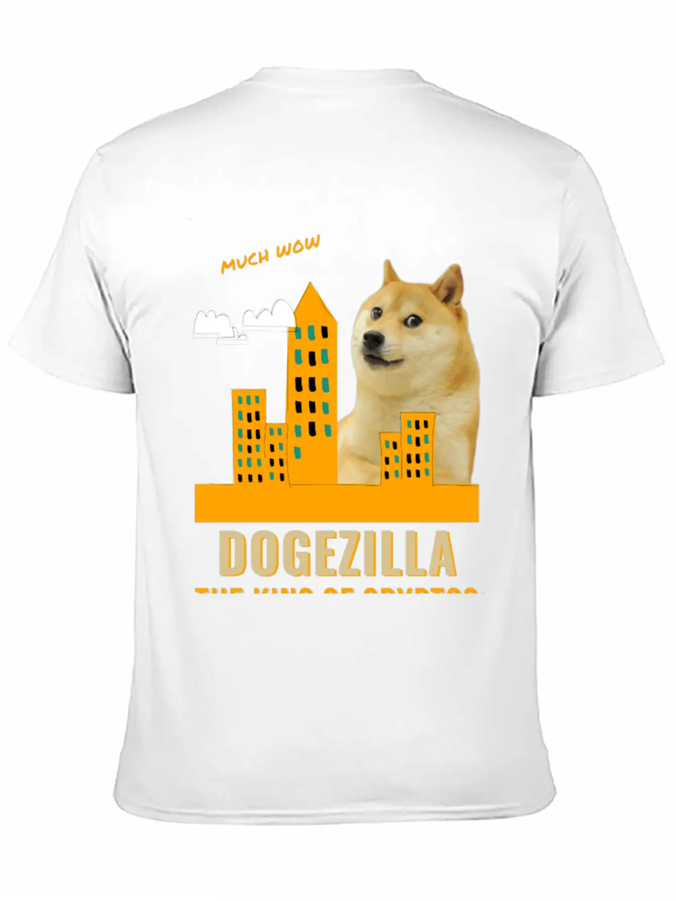 Dogezilla King Of Cryptos - Funny Dogecoin, Doge Breathable Soft Cotton T-Shirt – Timeless Casual Look