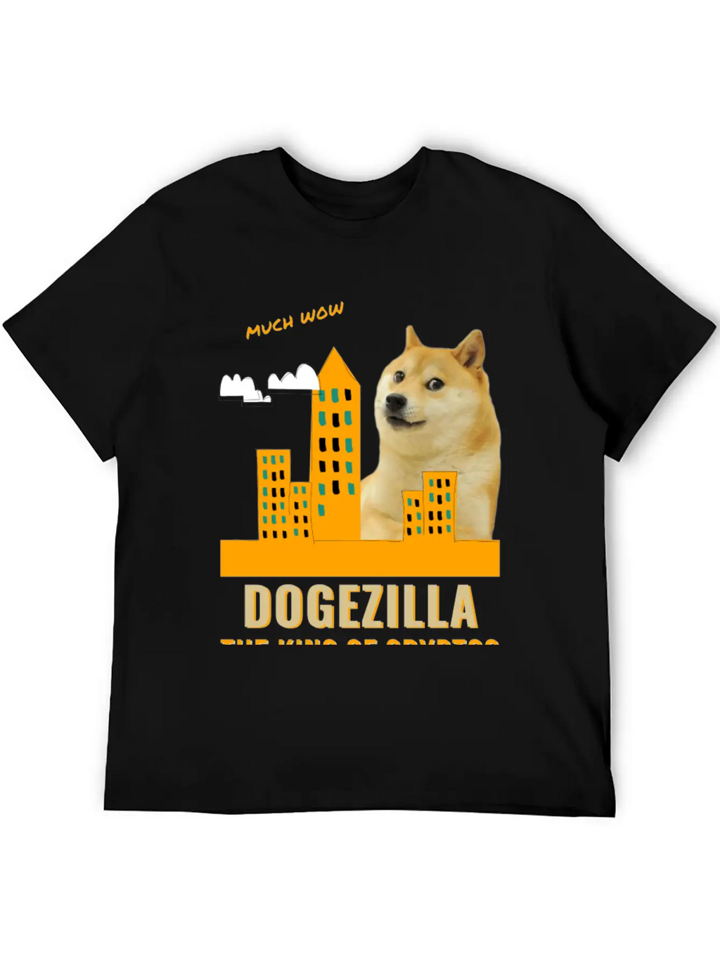 Dogezilla King Of Cryptos - Funny Dogecoin, Doge Breathable Soft Cotton T-Shirt – Timeless Casual Look