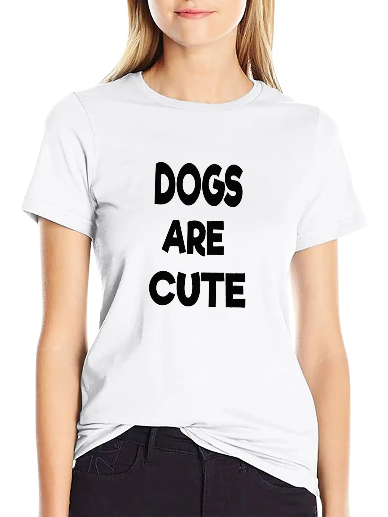 Dogs Are Cute Breathable Soft Cotton T-Shirt – Timeless Casual Look