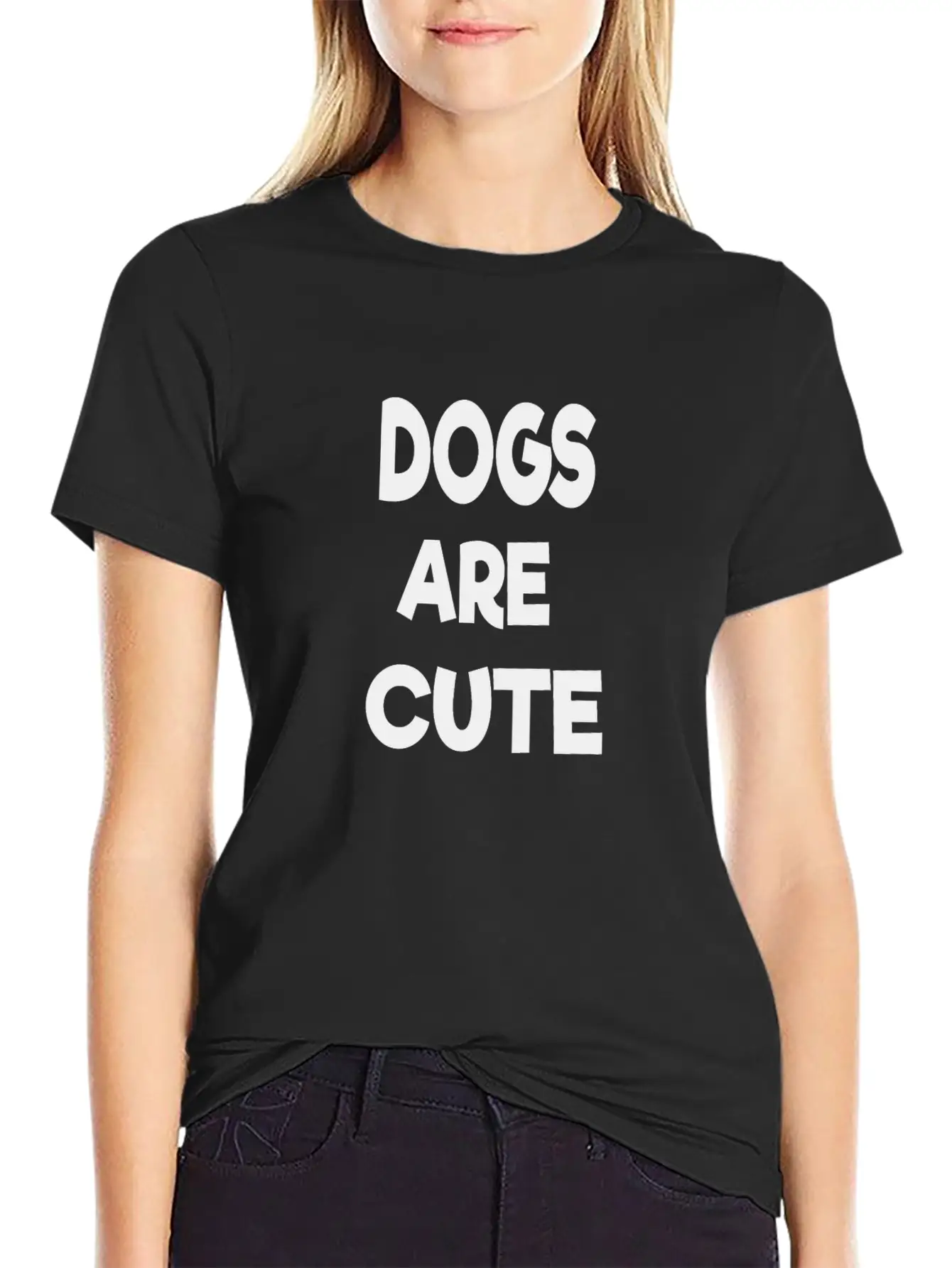 Dogs Are Cute Breathable Soft Cotton T-Shirt – Timeless Casual Look