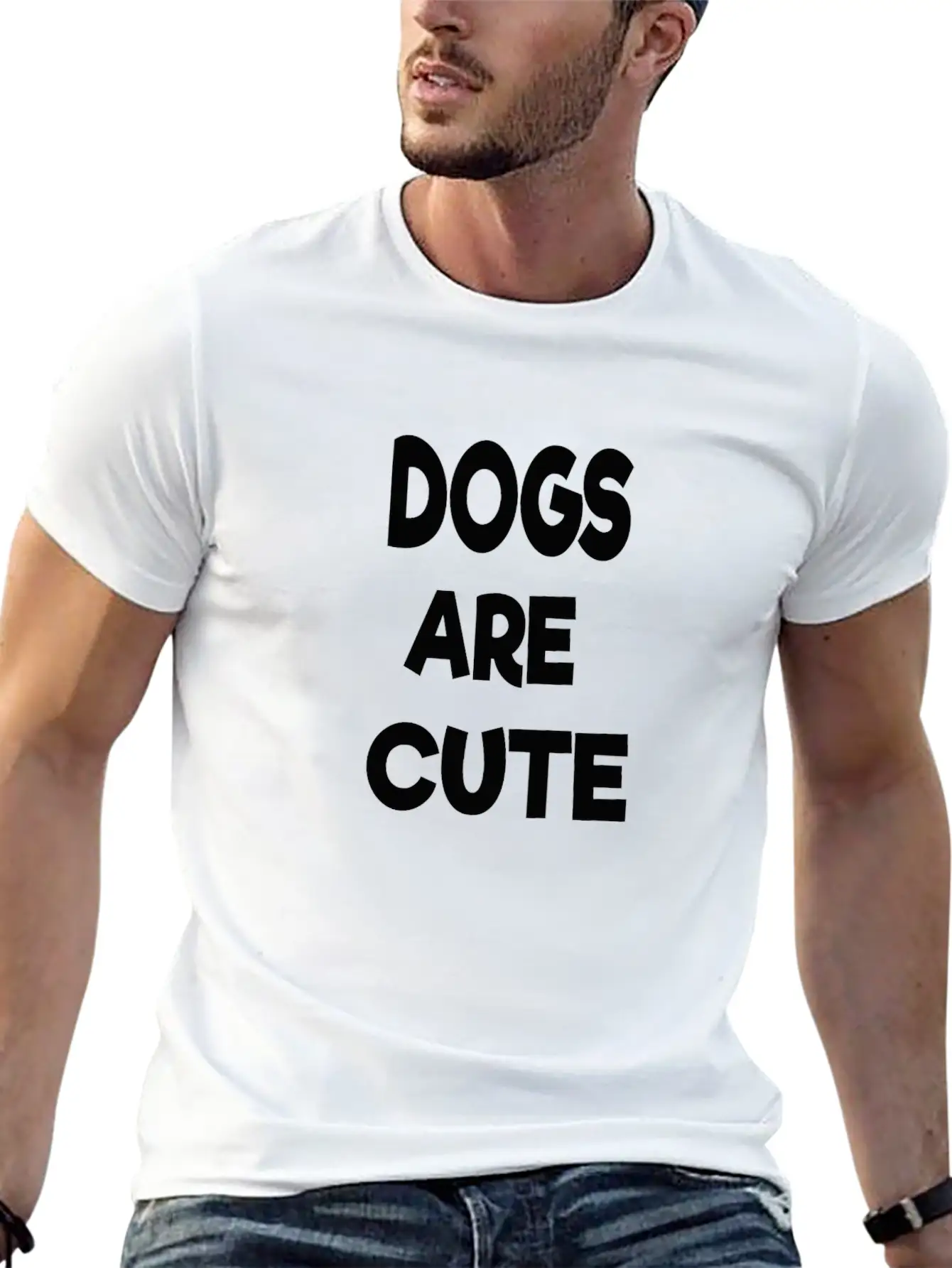 Dogs Are Cute Breathable Soft Cotton T-Shirt – Timeless Casual Look