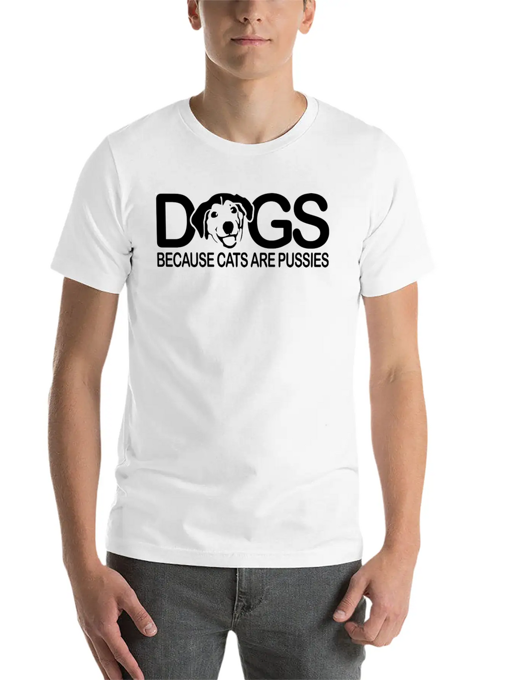 Dogs Because Cats Are Pussies Dog Lover Classic Cotton Tee – Unisex Comfort For Any Season