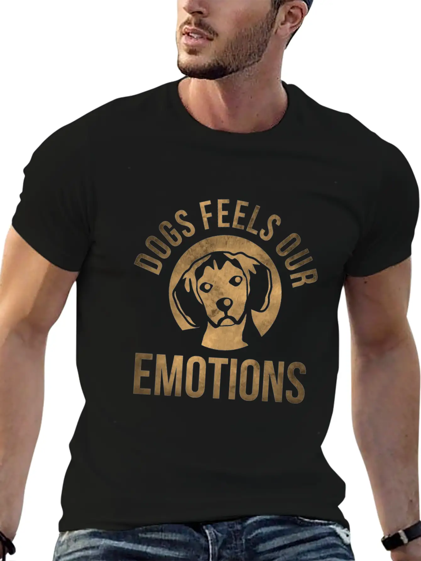 Dogs Feels Our Emotions Relaxed Everyday Tee – Lightweight And Durable Cotton