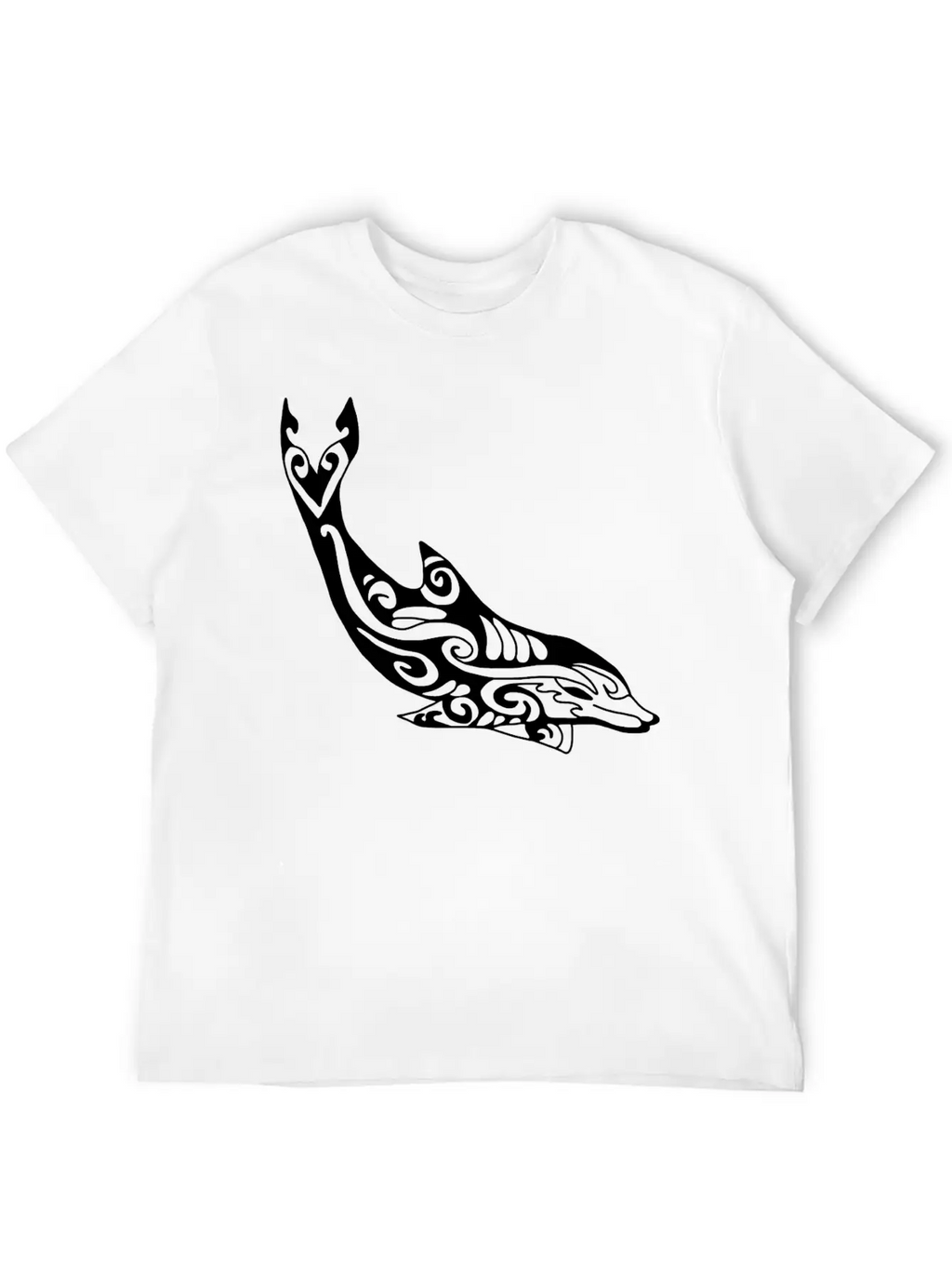 Dolphin Fish Tribal Unisex Casual T-Shirt – Clean Design For Daily Comfort