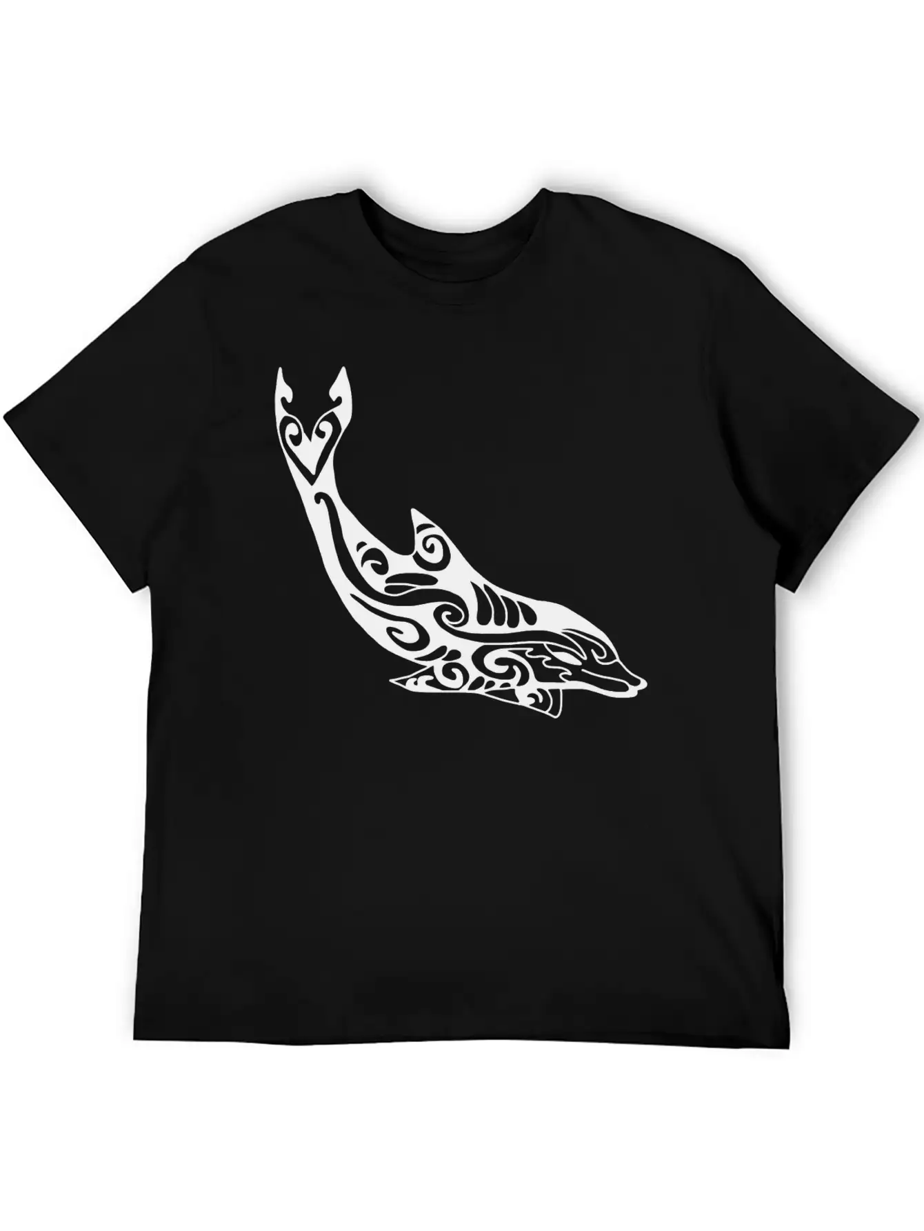Dolphin Fish Tribal Unisex Casual T-Shirt – Clean Design For Daily Comfort
