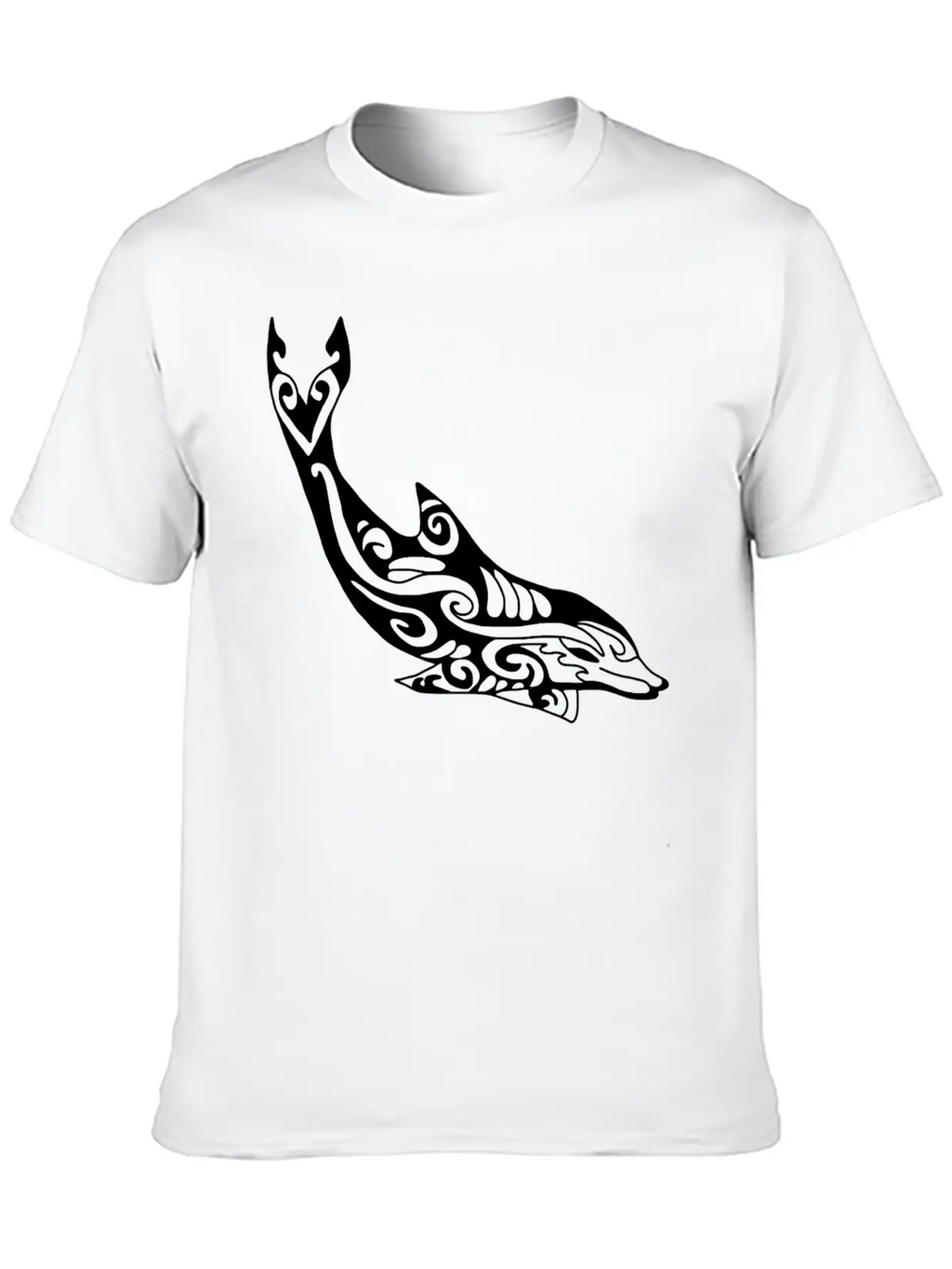Dolphin Fish Tribal Unisex Casual T-Shirt – Clean Design For Daily Comfort
