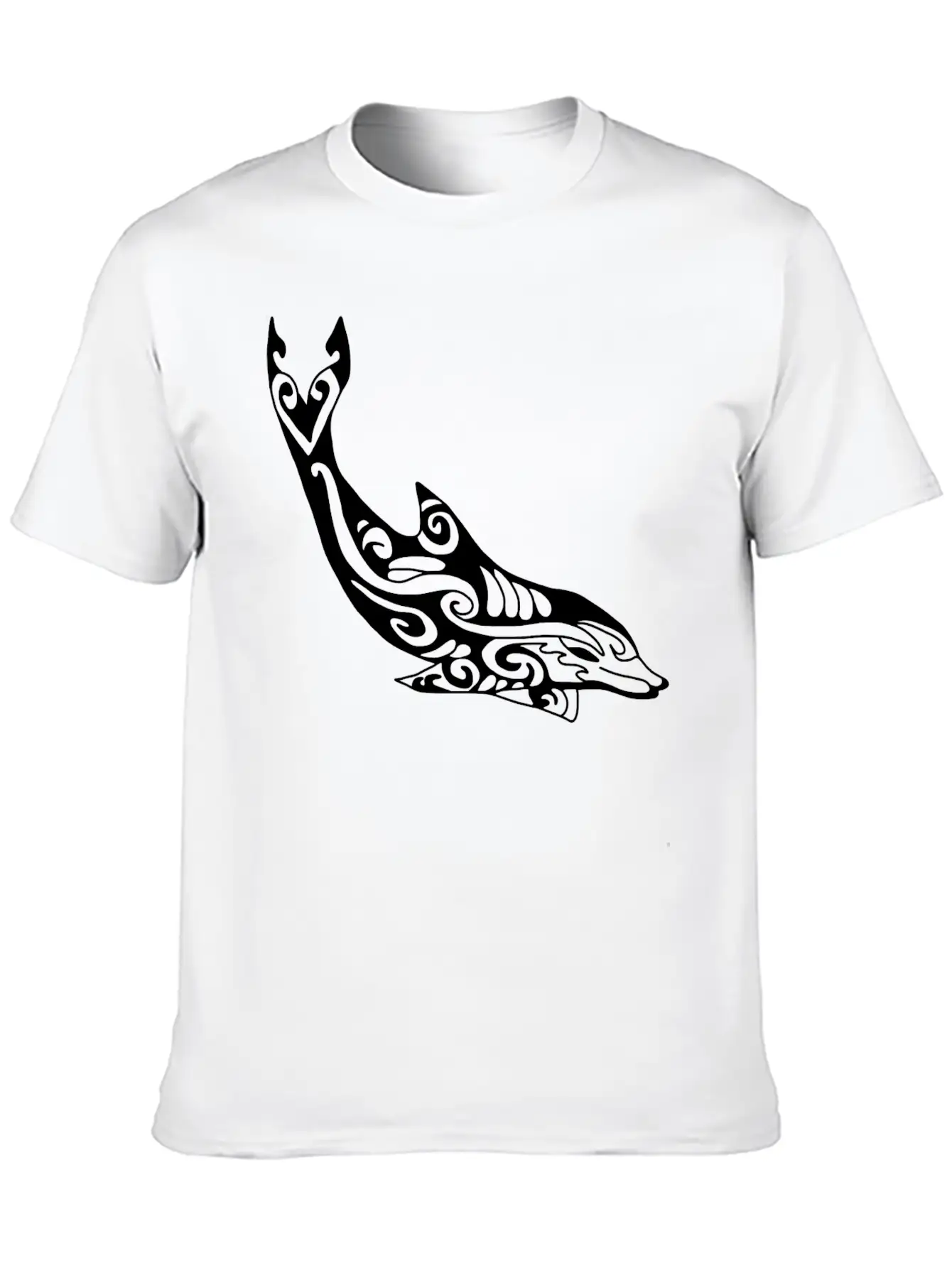 Dolphin Fish Tribal Unisex Casual T-Shirt – Clean Design For Daily Comfort