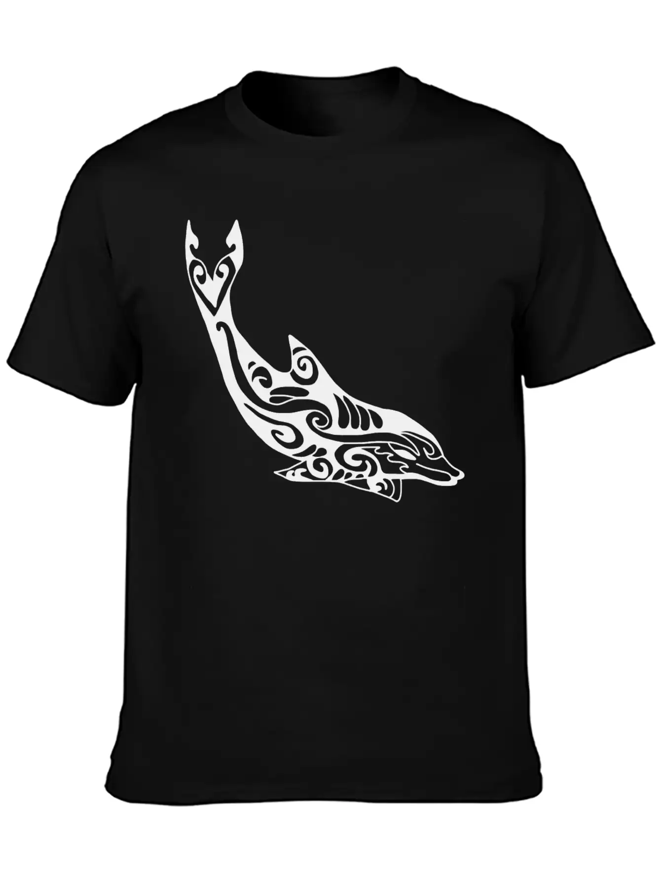 Dolphin Fish Tribal Unisex Casual T-Shirt – Clean Design For Daily Comfort