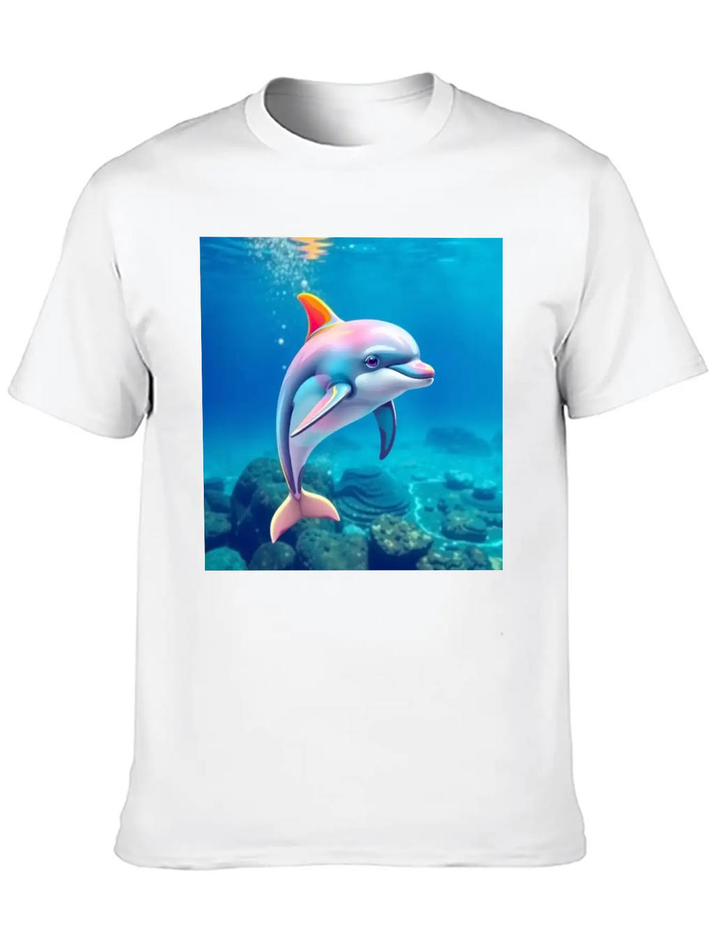 Dolphin Picture Art 0027939 Classic Cotton Tee – Unisex Comfort For Any Season