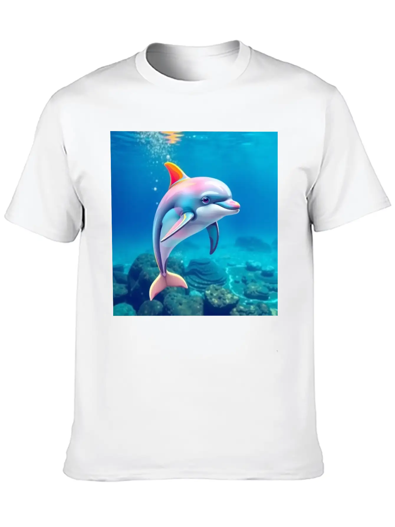 Dolphin Picture Art 0027939 Classic Cotton Tee – Unisex Comfort For Any Season