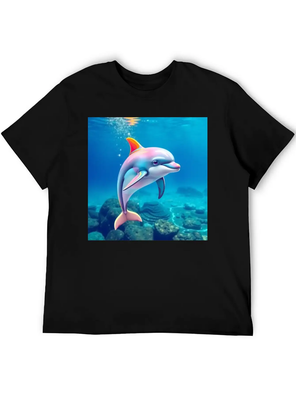 Dolphin Picture Art 0027939 Classic Cotton Tee – Unisex Comfort For Any Season
