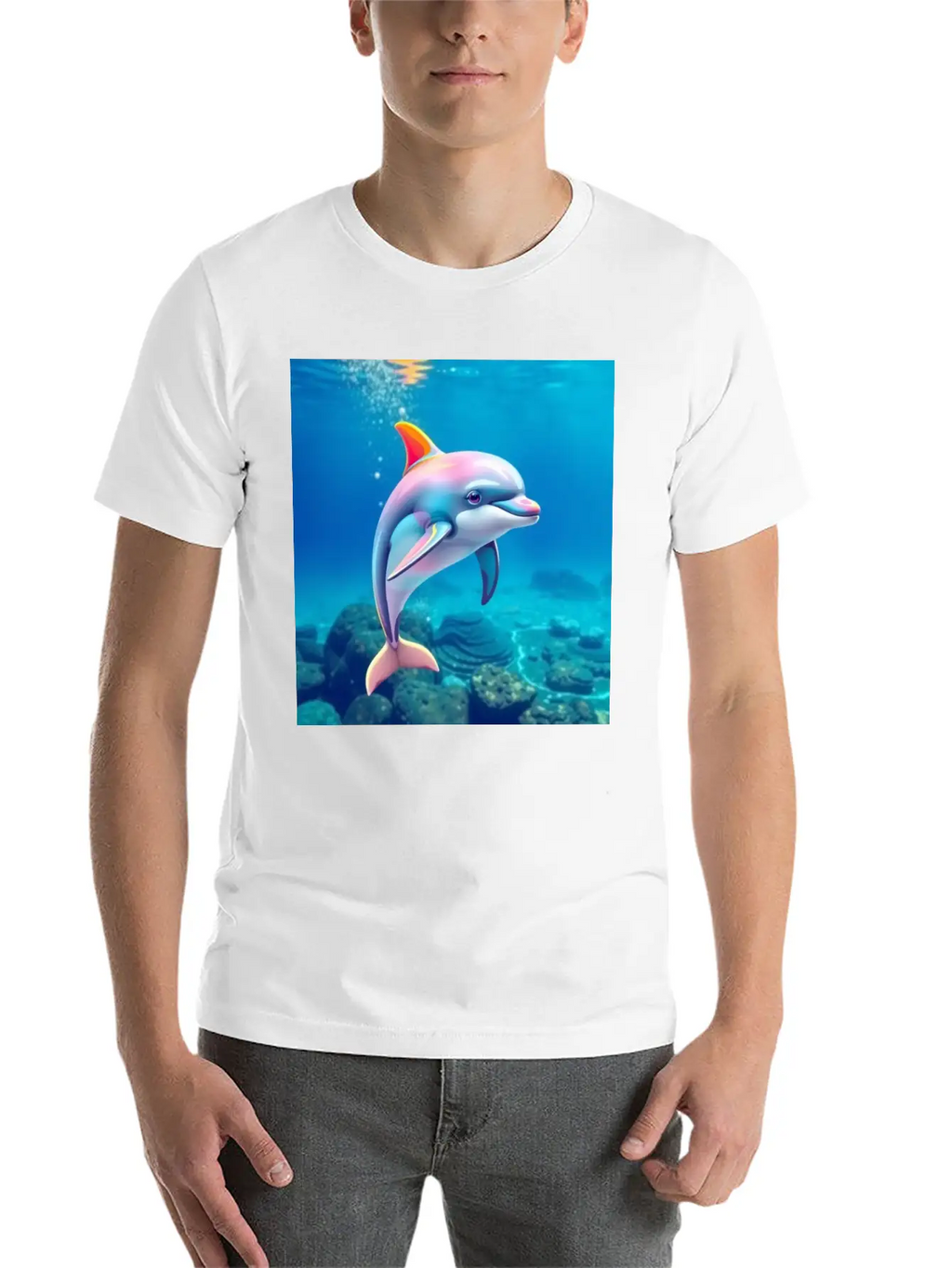 Dolphin Picture Art 0027939 Classic Cotton Tee – Unisex Comfort For Any Season
