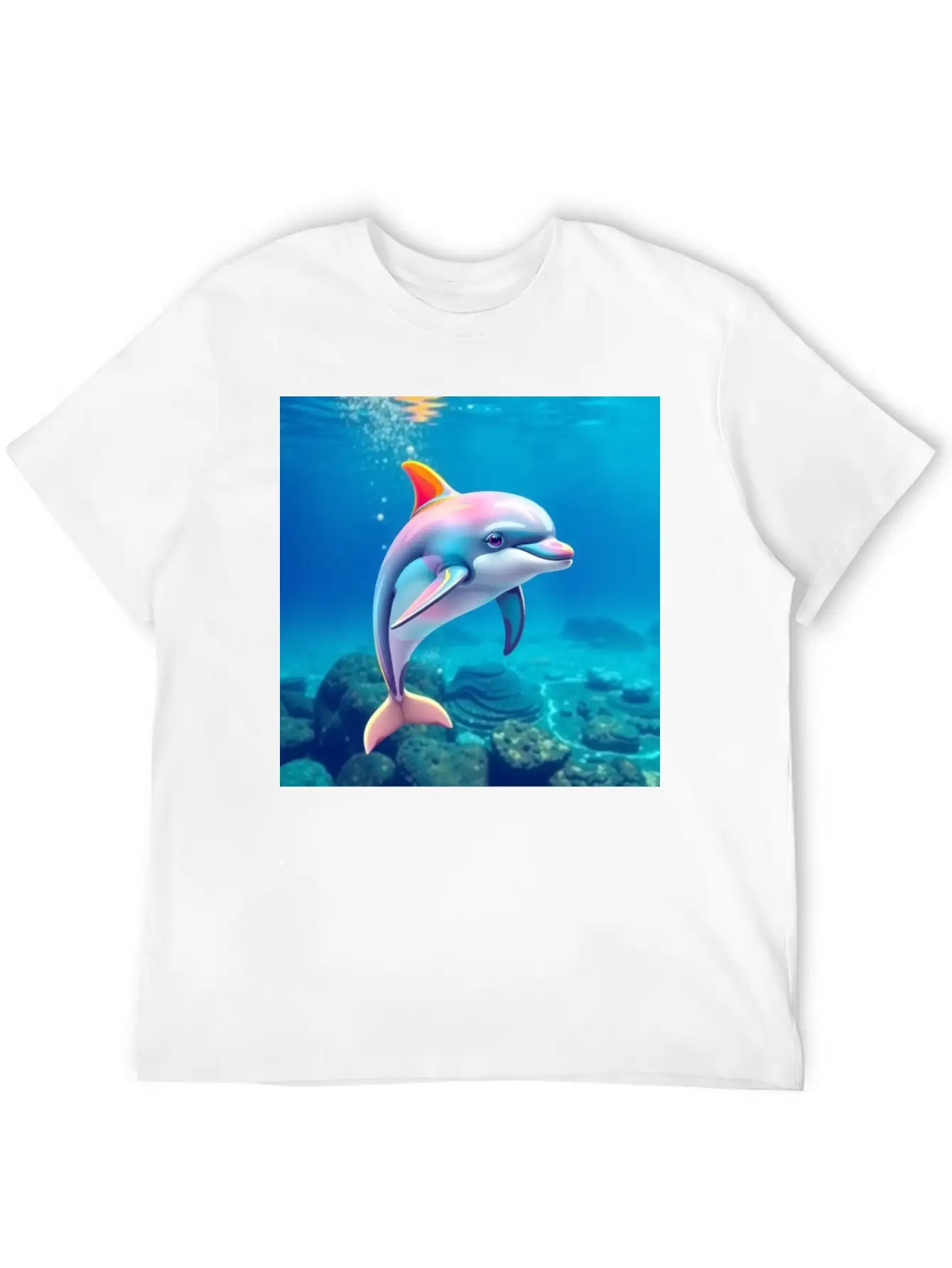 Dolphin Picture Art 0027939 Classic Cotton Tee – Unisex Comfort For Any Season