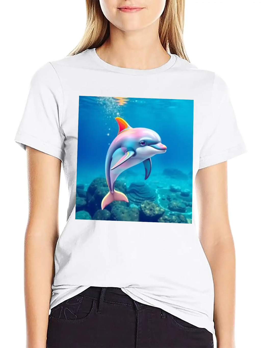 Dolphin Picture Art 0027939 Classic Cotton Tee – Unisex Comfort For Any Season