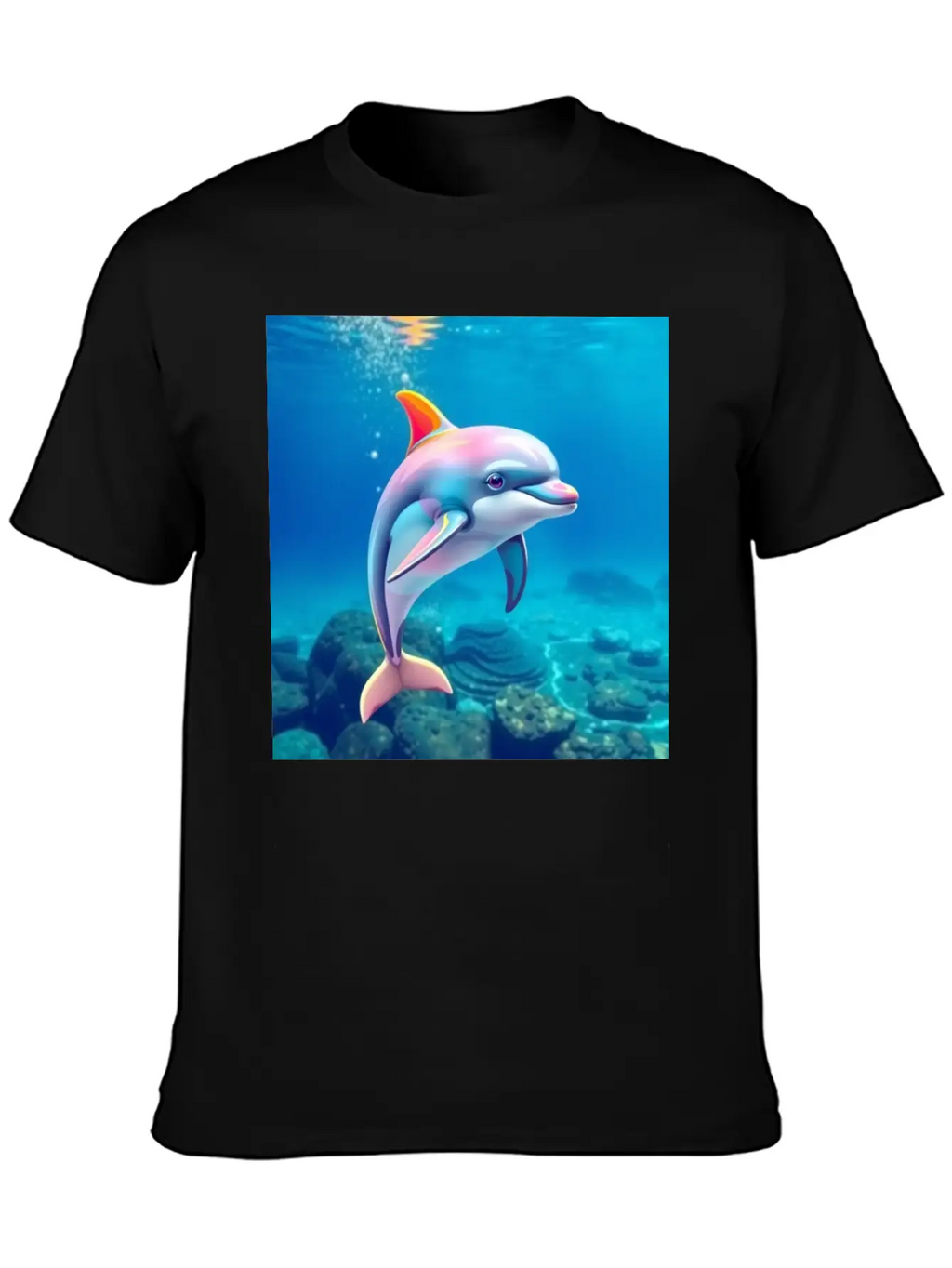 Dolphin Picture Art 0027939 Classic Cotton Tee – Unisex Comfort For Any Season