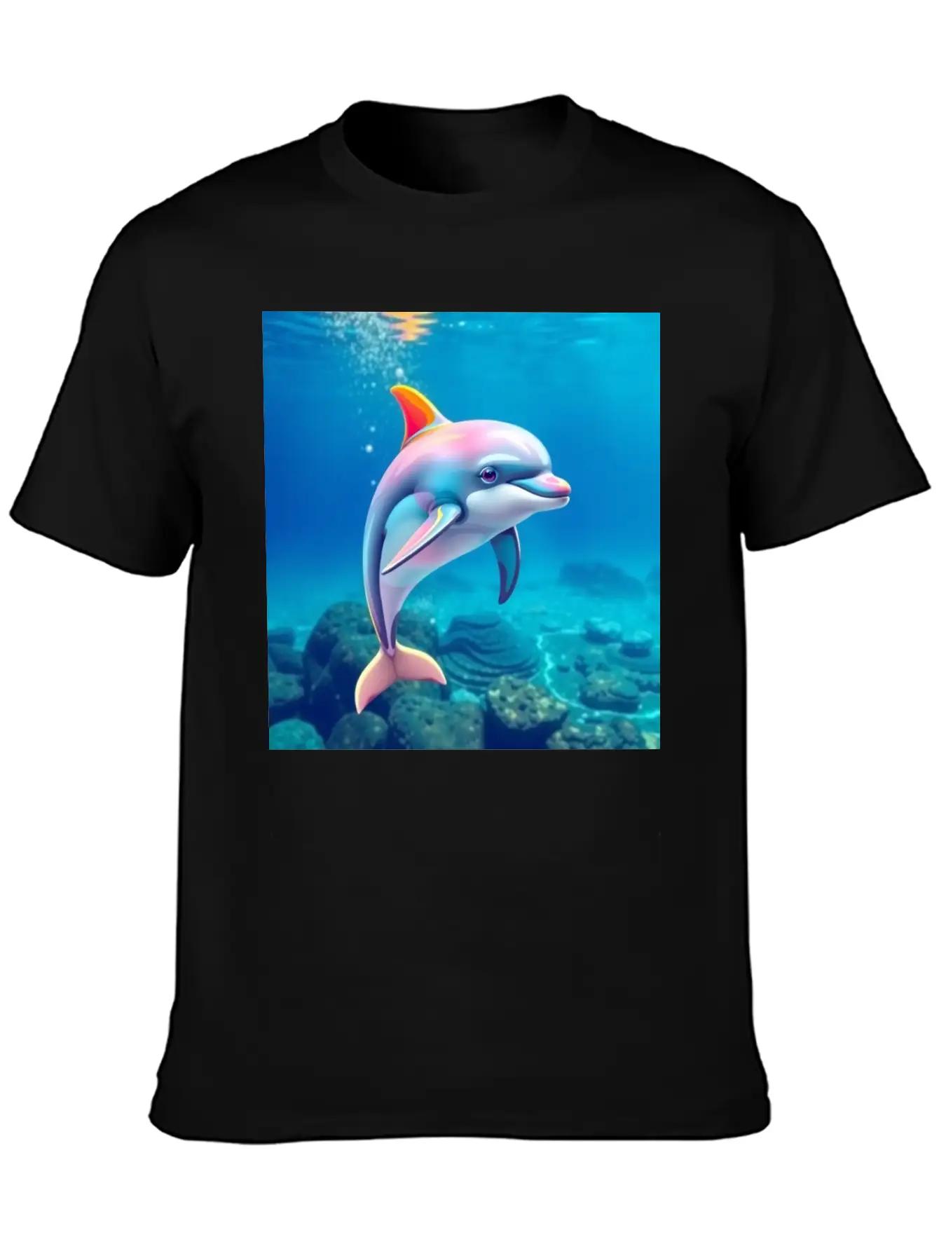 Dolphin Picture Art 0027939 Classic Cotton Tee – Unisex Comfort For Any Season