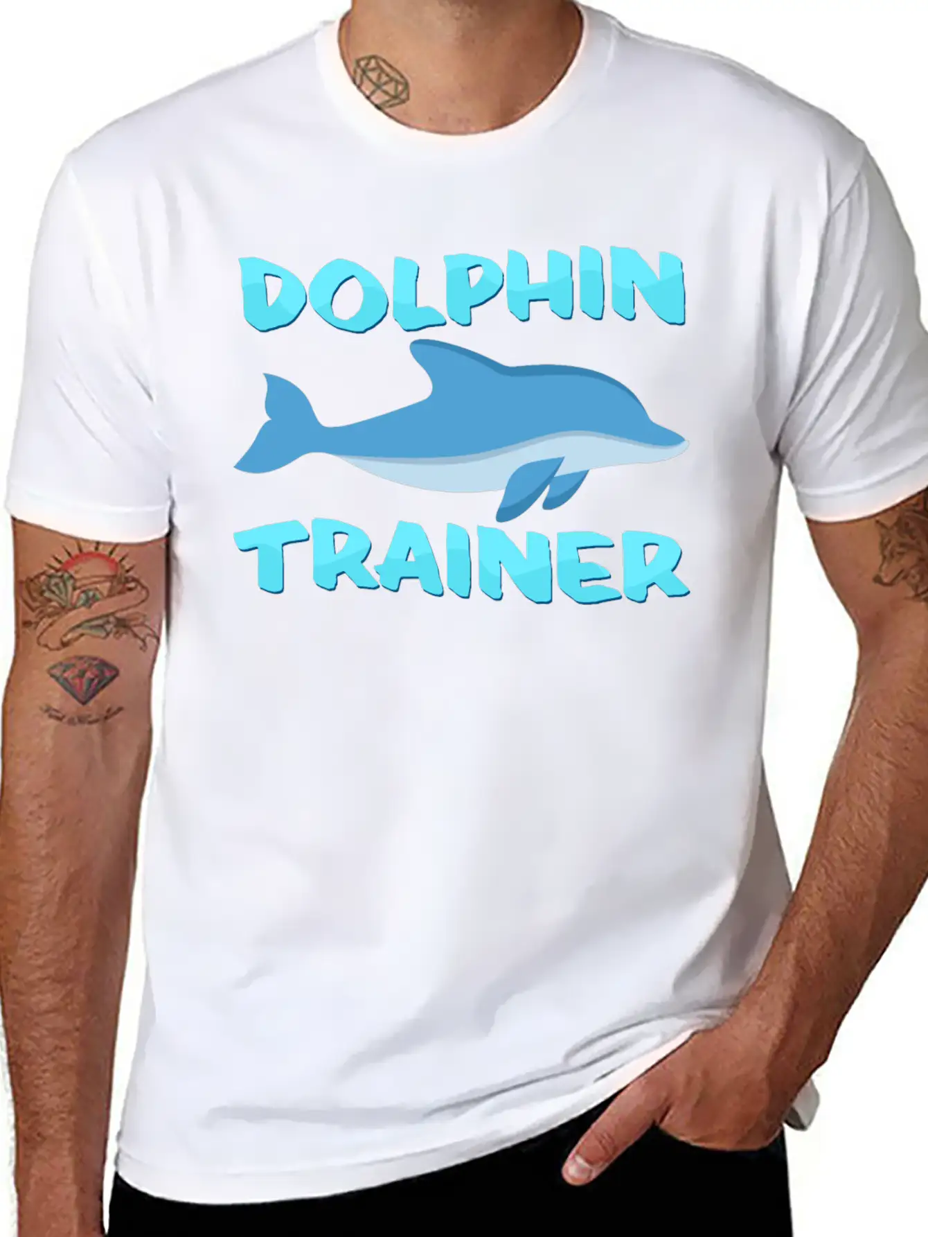 Dolphin Trainer Relaxed Everyday Tee – Lightweight And Durable Cotton