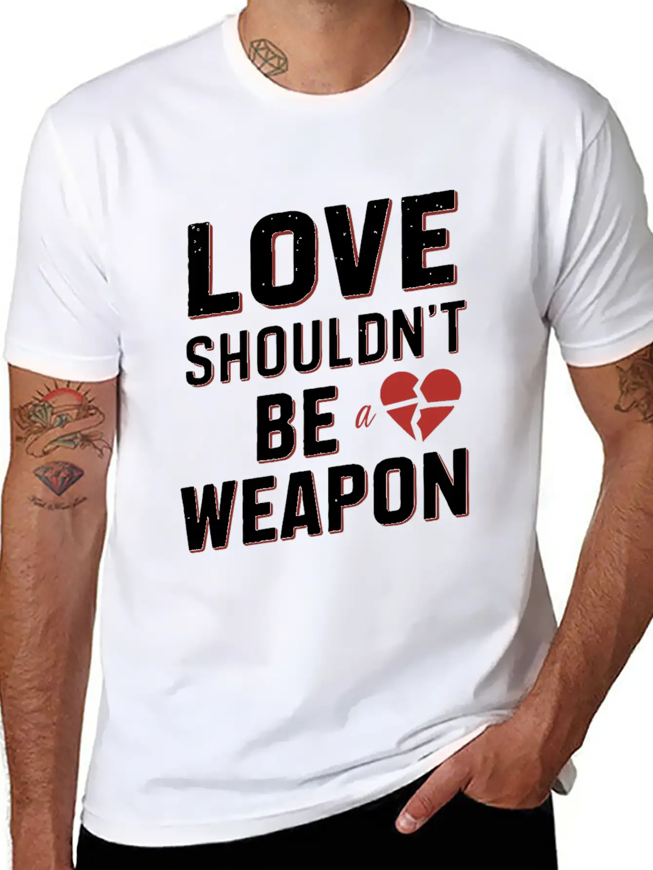 Domestic Violence Awareness Raising Awareness Breathable Graphic T-Shirt – Perfect For Casual Days