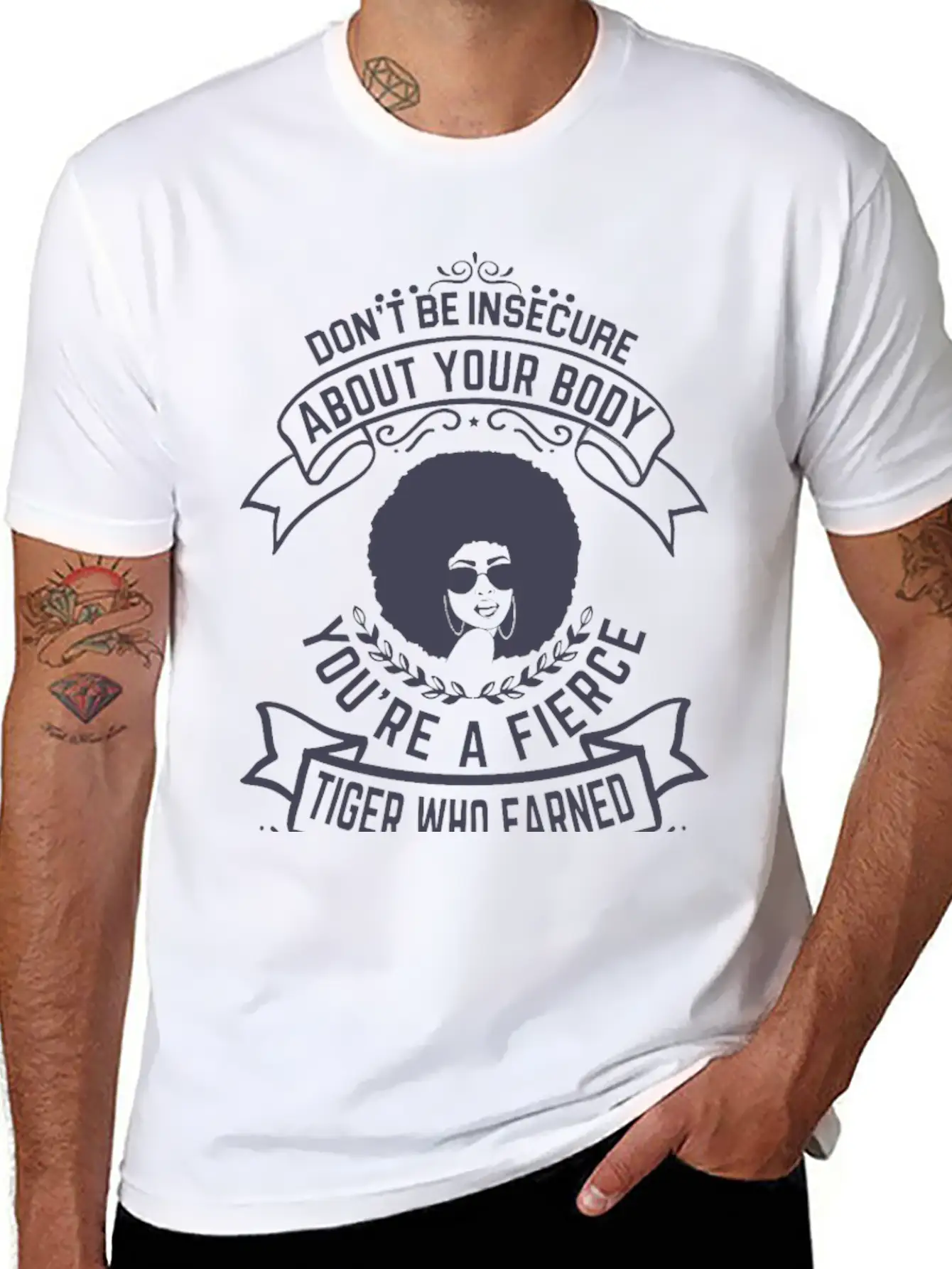 Don T Be Insecure About Your Body Breathable Graphic T-Shirt – Perfect For Casual Days