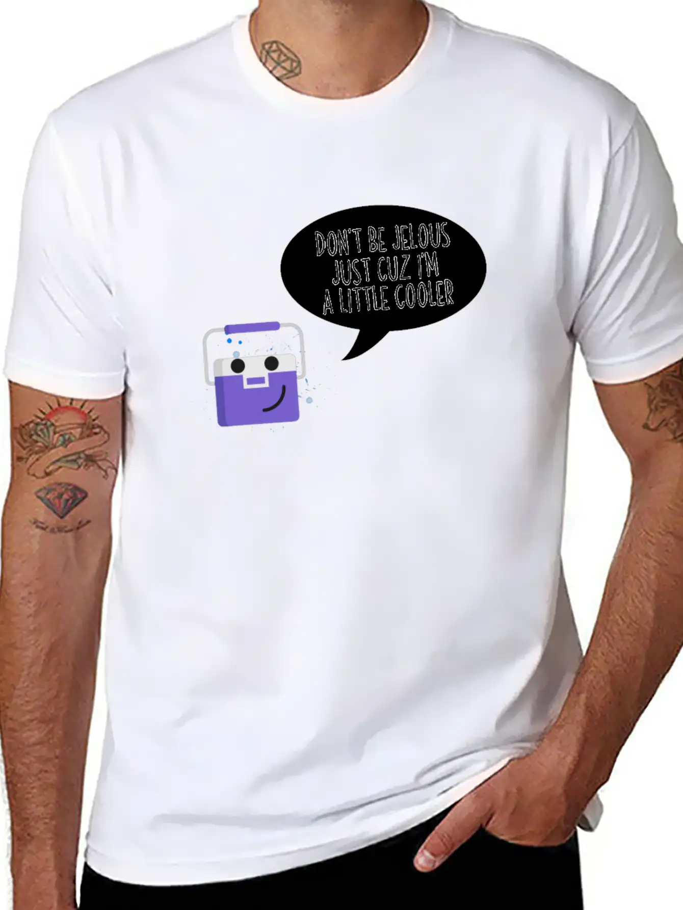 Don't Be Jealous Just Cuz I'm Little Cooler Funny Breathable Soft Cotton T-Shirt – Timeless Casual Look