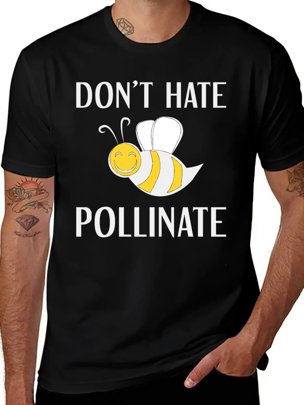 Don't Hate Pollinate Classic Cotton Tee – Unisex Comfort For Any Season