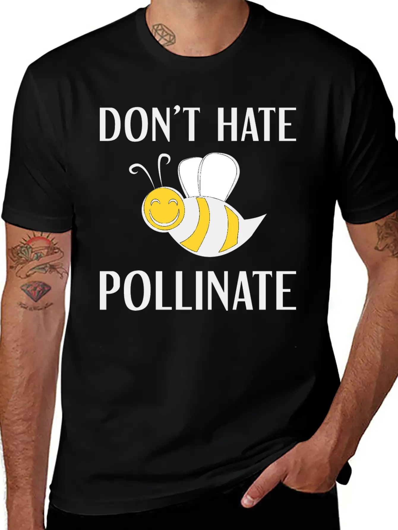 Don't Hate Pollinate Classic Cotton Tee – Unisex Comfort For Any Season