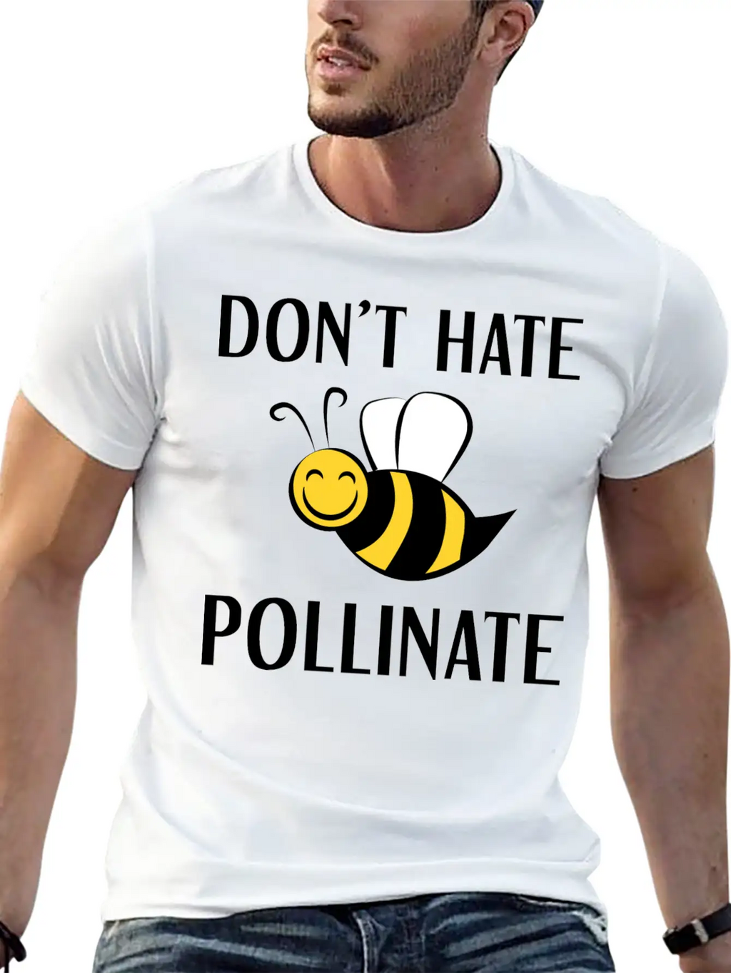 Don't Hate Pollinate Classic Cotton Tee – Unisex Comfort For Any Season