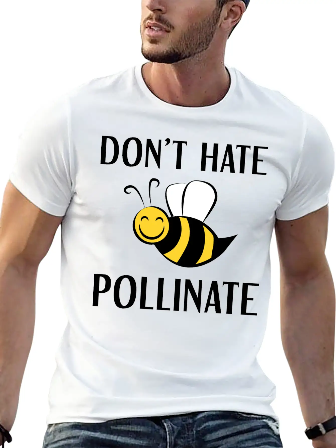 Don't Hate Pollinate Classic Cotton Tee – Unisex Comfort For Any Season