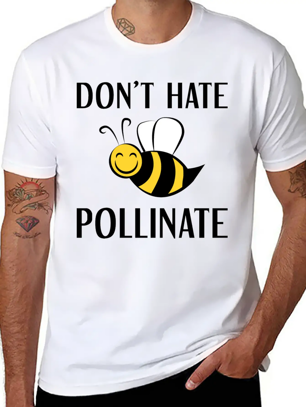 Don't Hate Pollinate Classic Cotton Tee – Unisex Comfort For Any Season