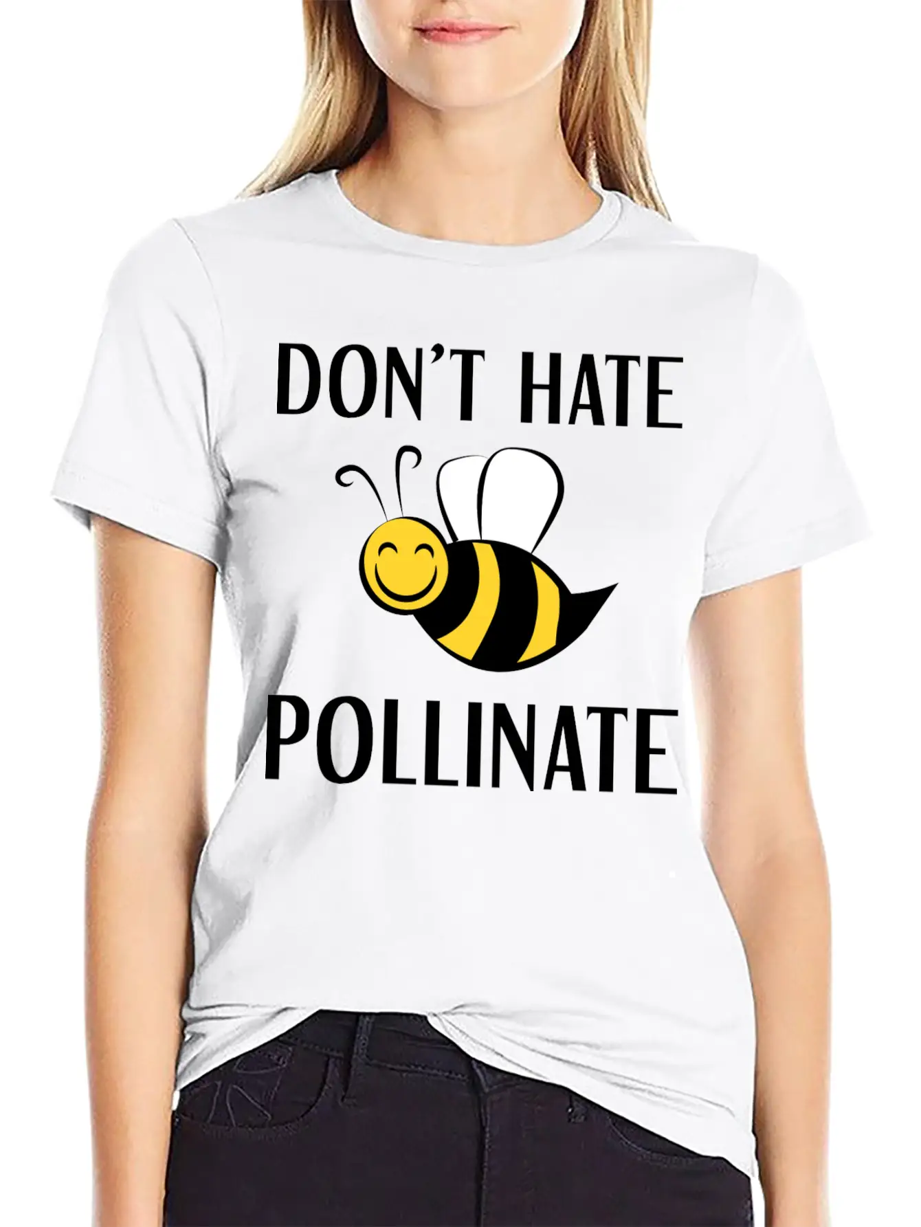 Don't Hate Pollinate Classic Cotton Tee – Unisex Comfort For Any Season
