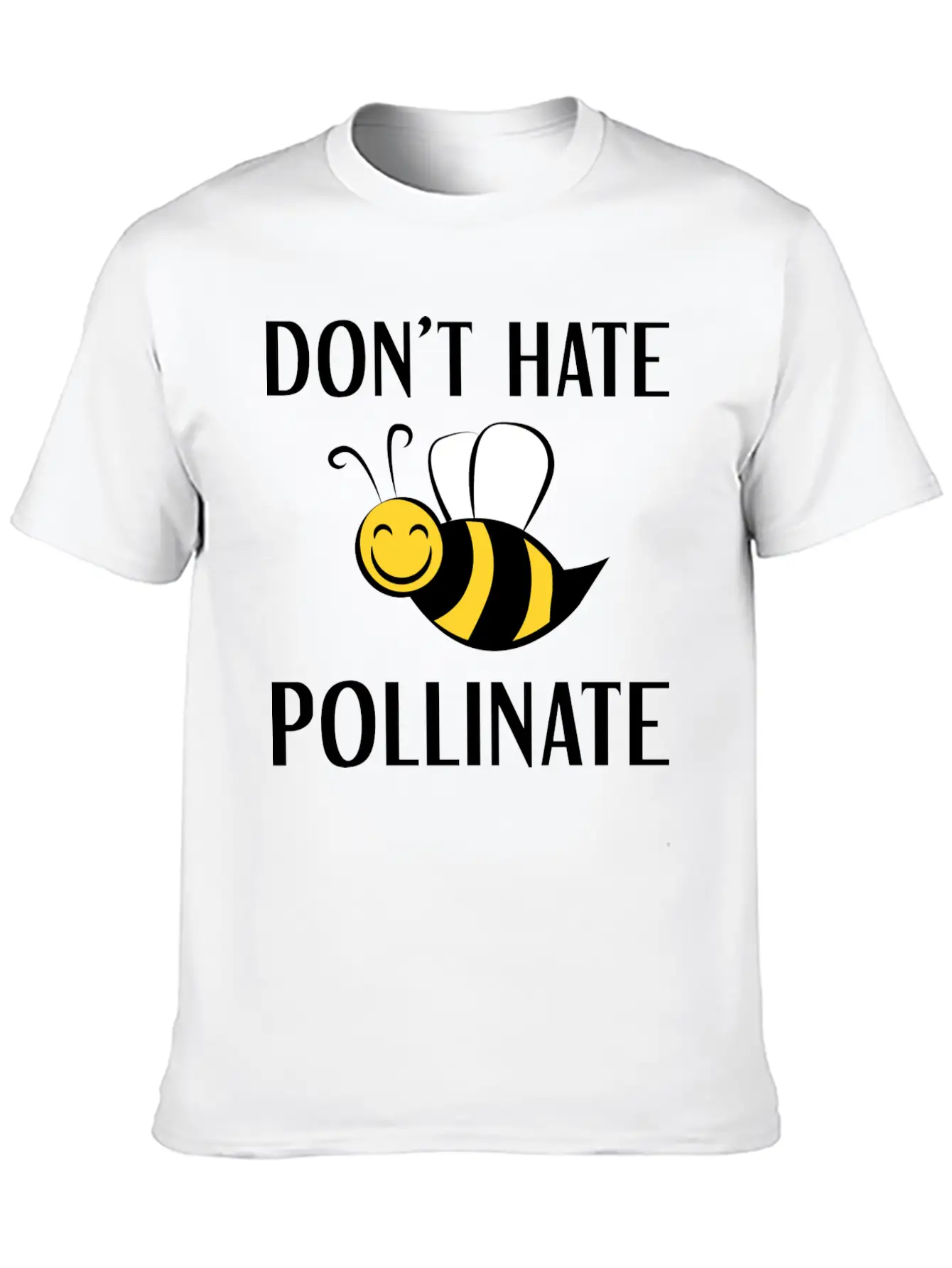 Don't Hate Pollinate Classic Cotton Tee – Unisex Comfort For Any Season