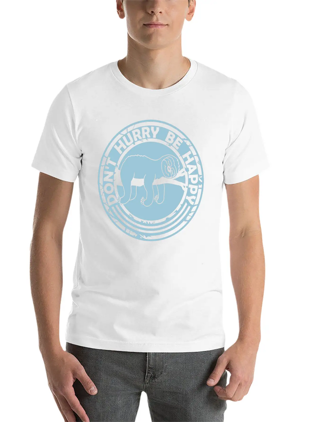 Dont Hurry Be Happy Stylish Everyday T-Shirt – Unisex Basic Cotton Tee
