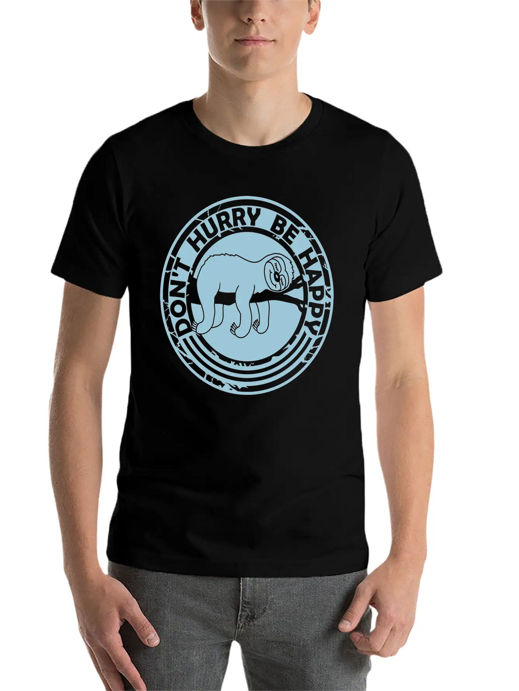 Dont Hurry Be Happy Stylish Everyday T-Shirt – Unisex Basic Cotton Tee