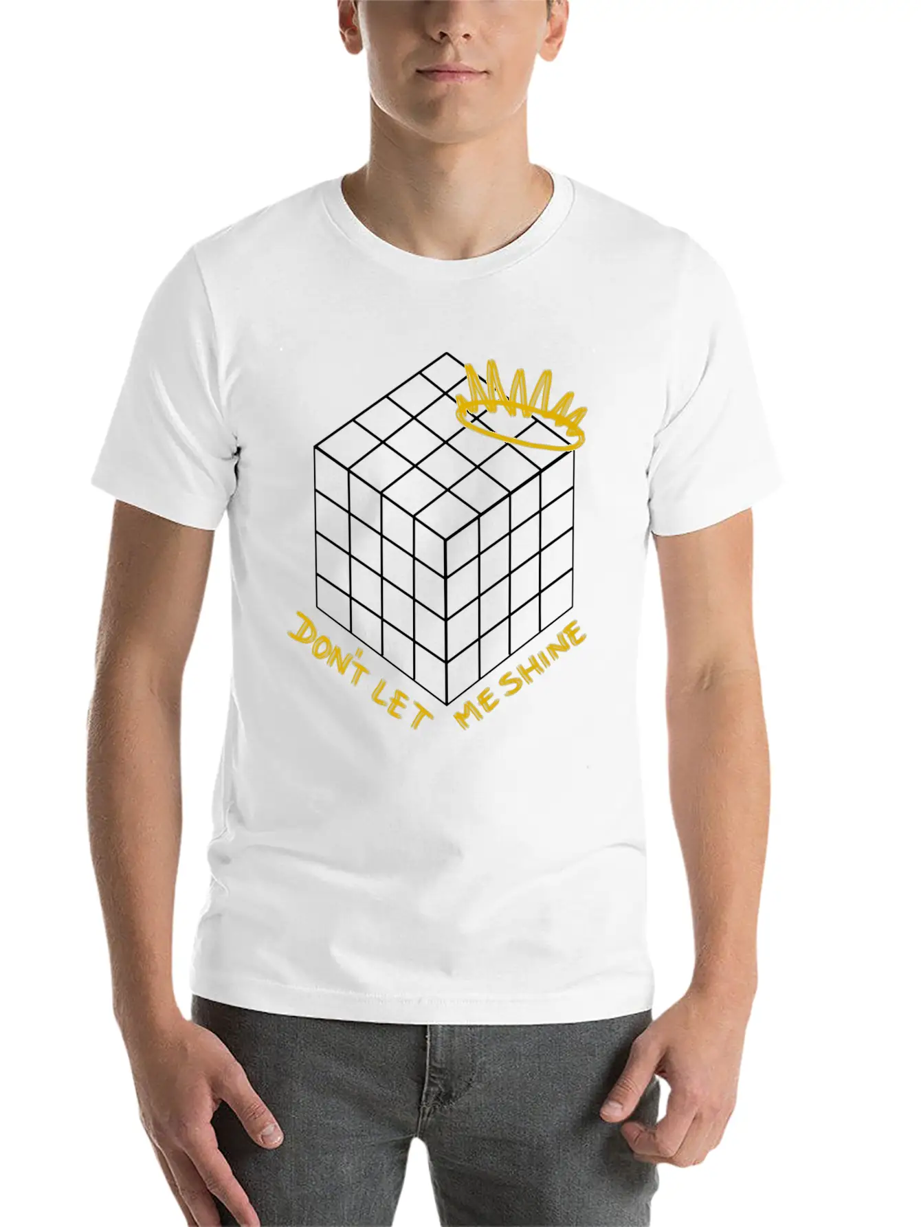 Don't Let Me Shine - Shadow (white) Classic Cotton Tee – Unisex Comfort For Any Season