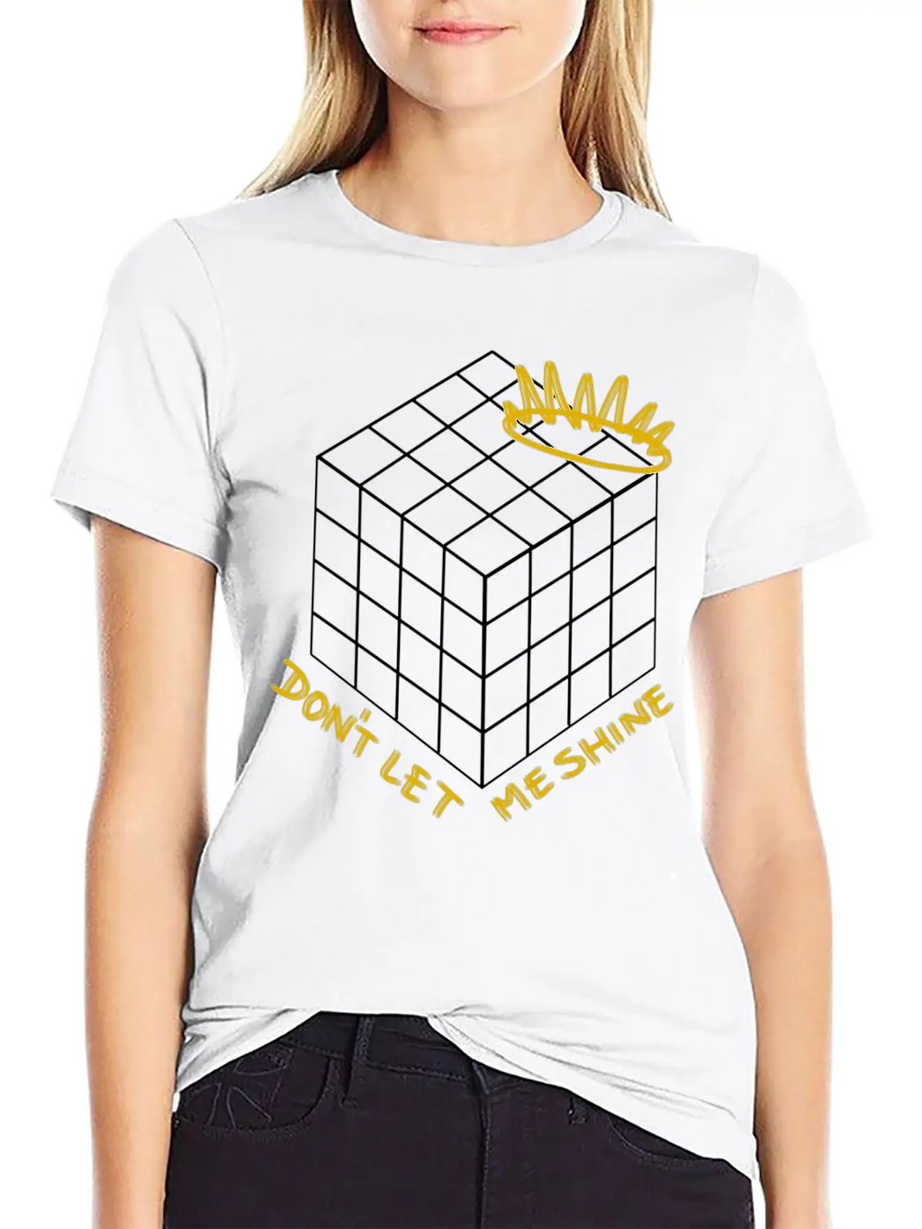 Don't Let Me Shine - Shadow (white) Classic Cotton Tee – Unisex Comfort For Any Season