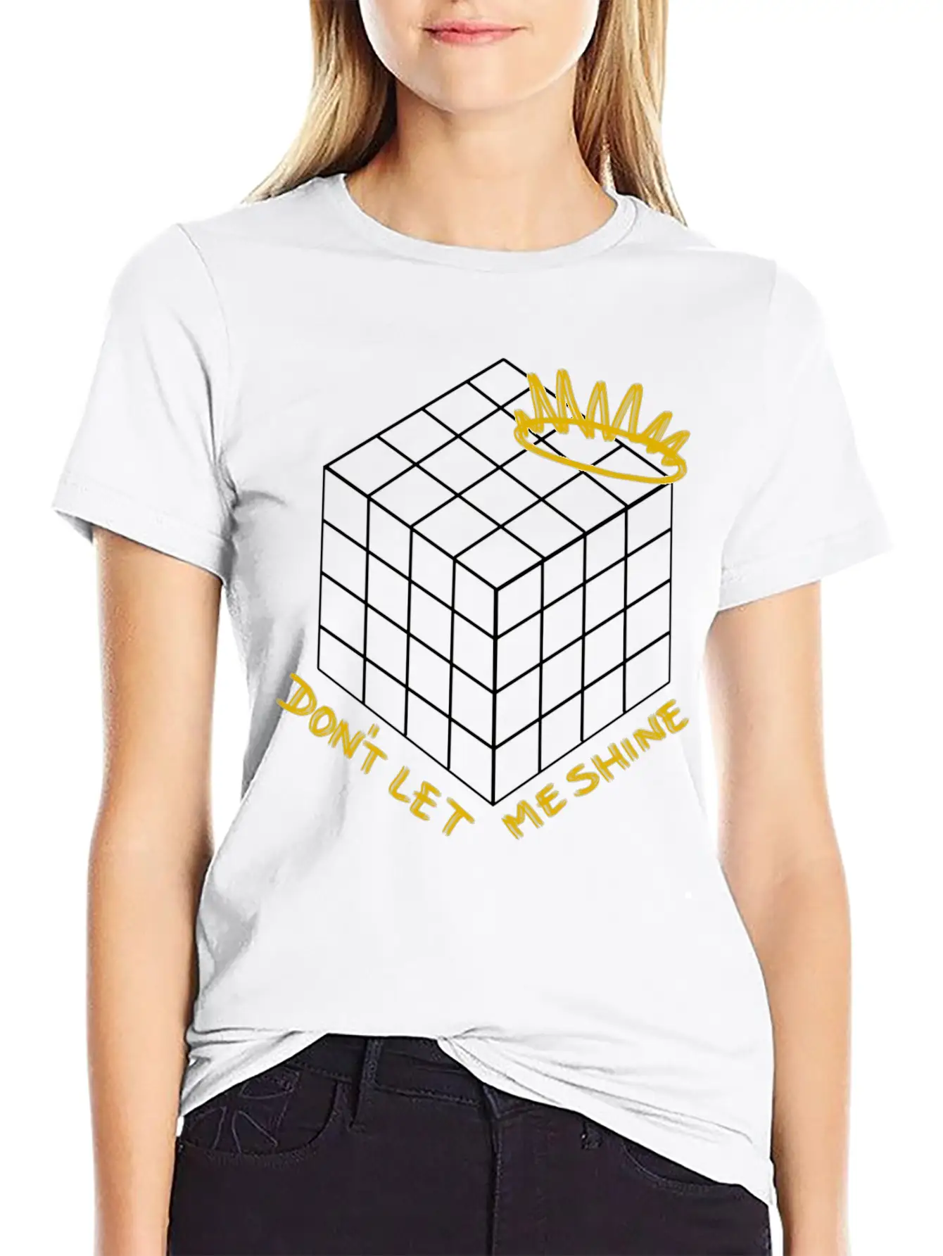 Don't Let Me Shine - Shadow (white) Classic Cotton Tee – Unisex Comfort For Any Season