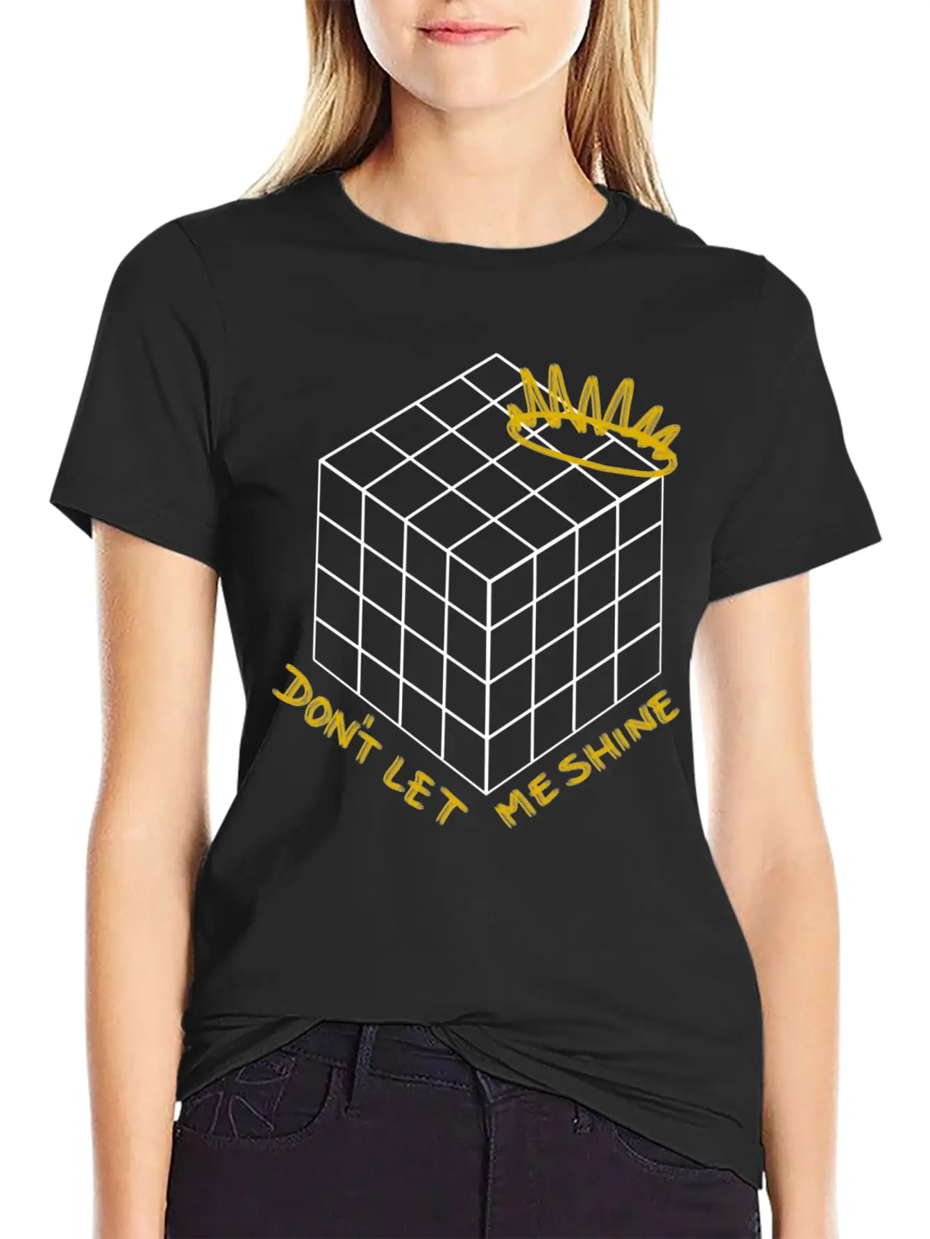 Don't Let Me Shine - Shadow (white) Classic Cotton Tee – Unisex Comfort For Any Season