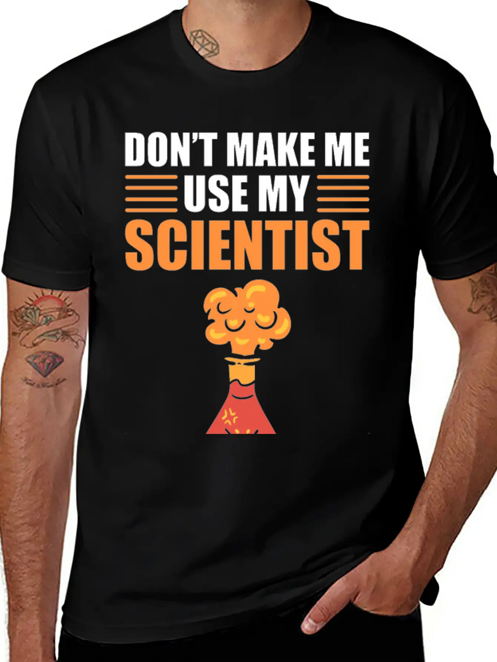Don't Make Me Use My Scientist Voice Chemist Relaxed Everyday Tee – Lightweight And Durable Cotton