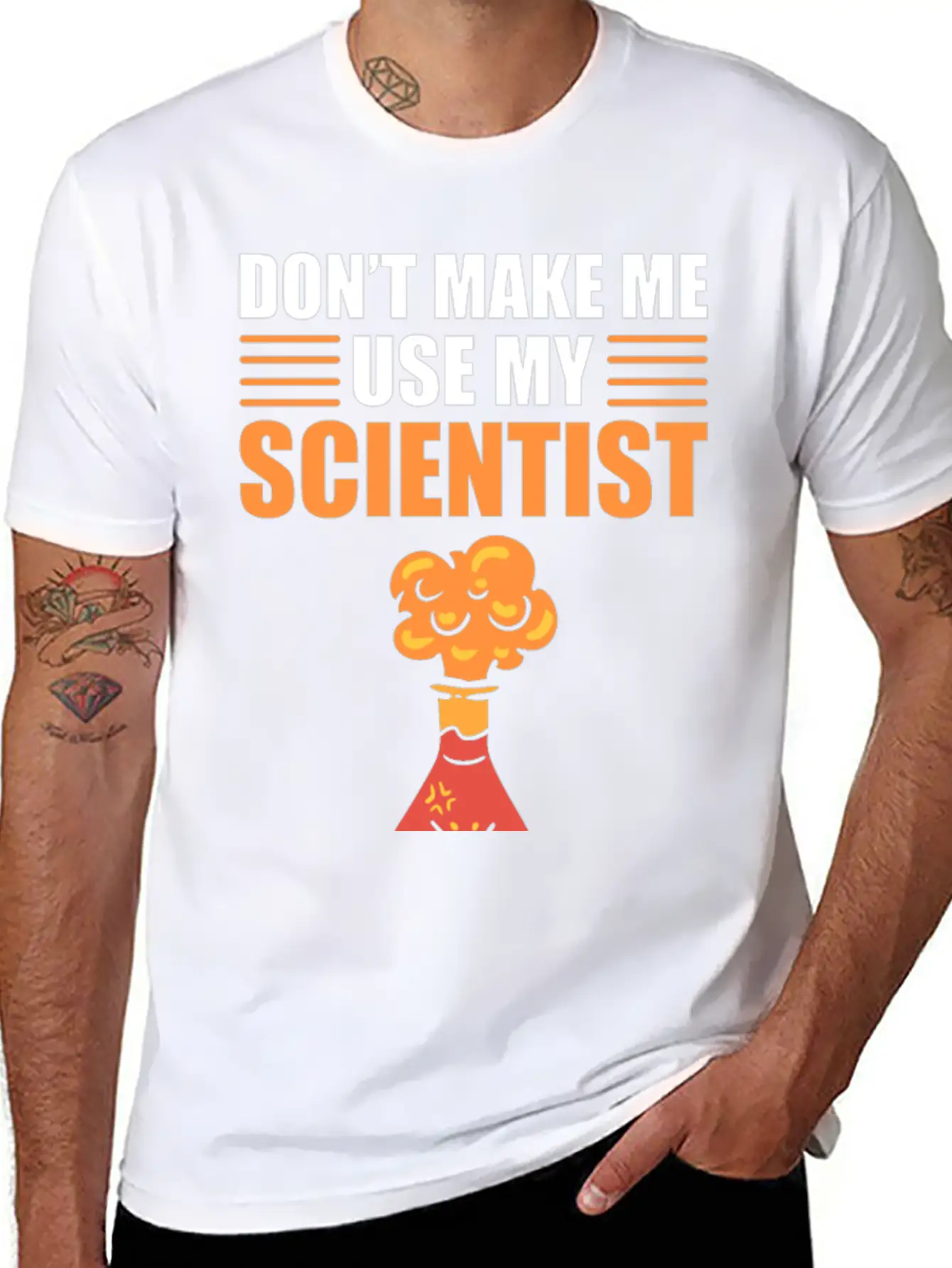 Don't Make Me Use My Scientist Voice Chemist Relaxed Everyday Tee – Lightweight And Durable Cotton