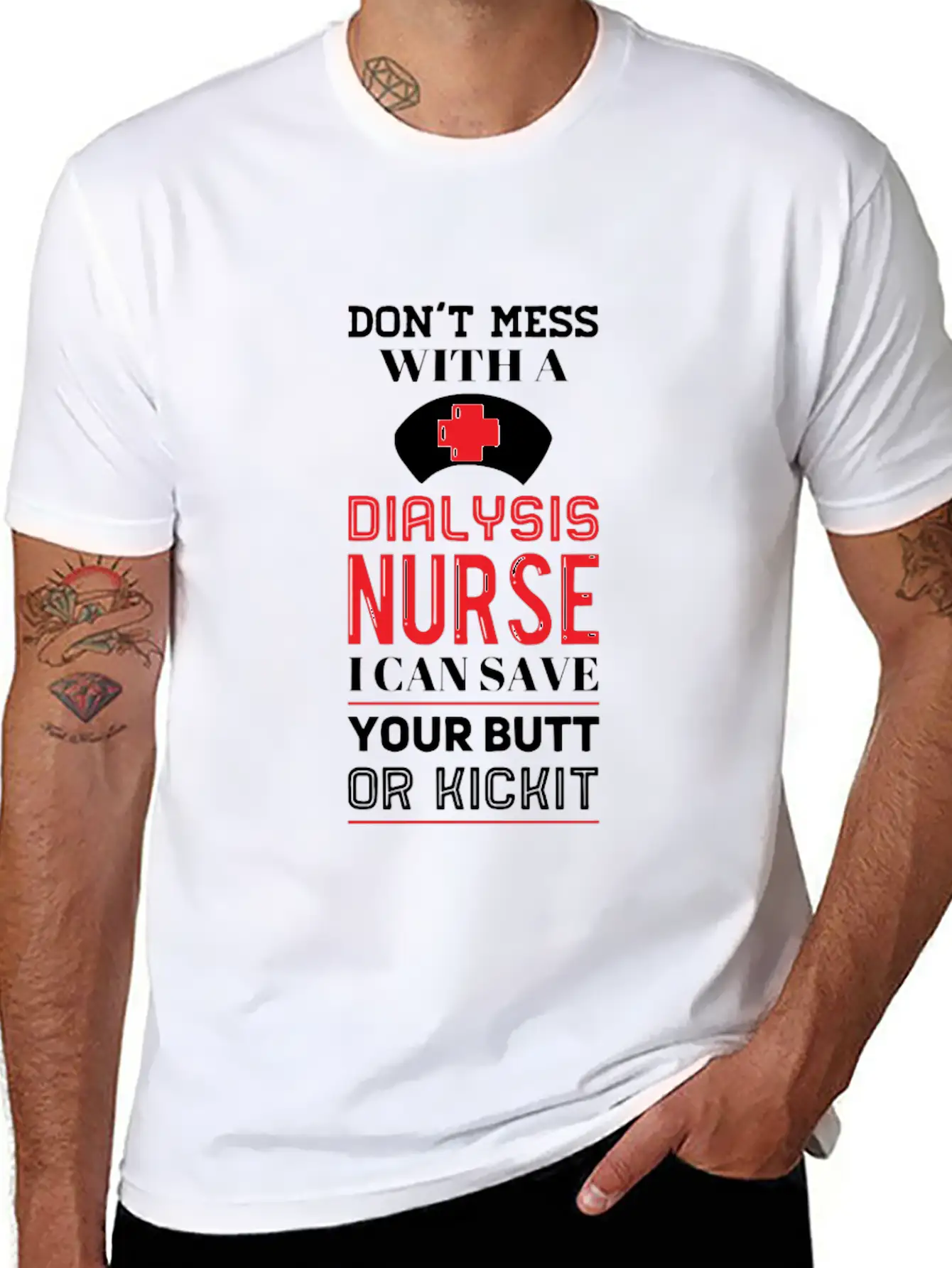 Dont Mess With A Dialysis Nurse I Can Save Your Essential Cotton Tee For Daily Outfits – Unisex Style