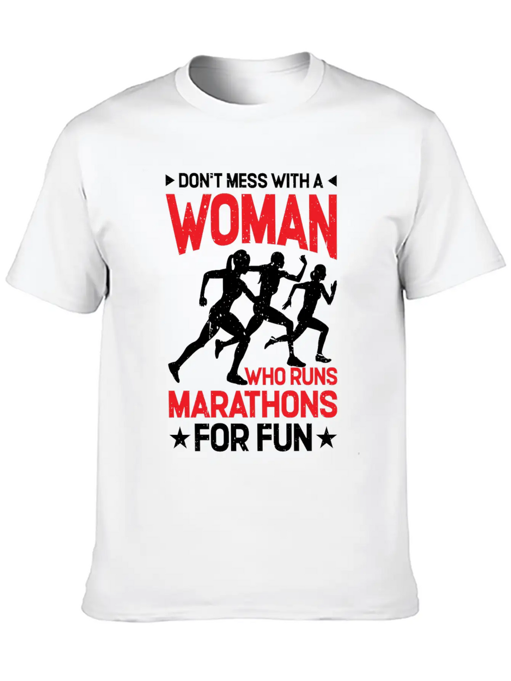 Don't Mess With A Woman Who Runs Marathons 2 Basic Graphic T-Shirt – Daily Comfort In Soft Cotton