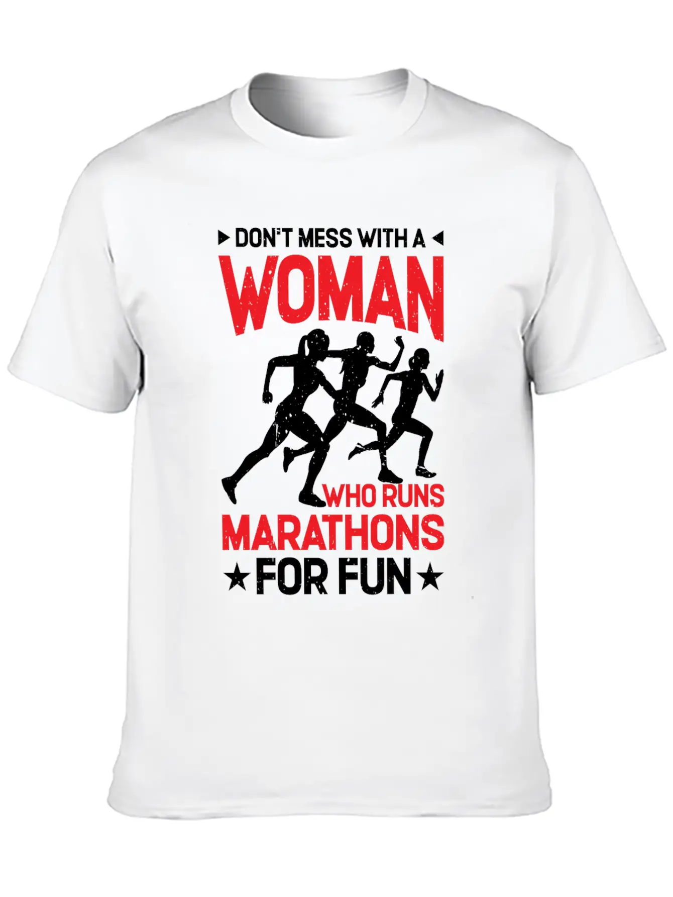 Don't Mess With A Woman Who Runs Marathons 2 Basic Graphic T-Shirt – Daily Comfort In Soft Cotton
