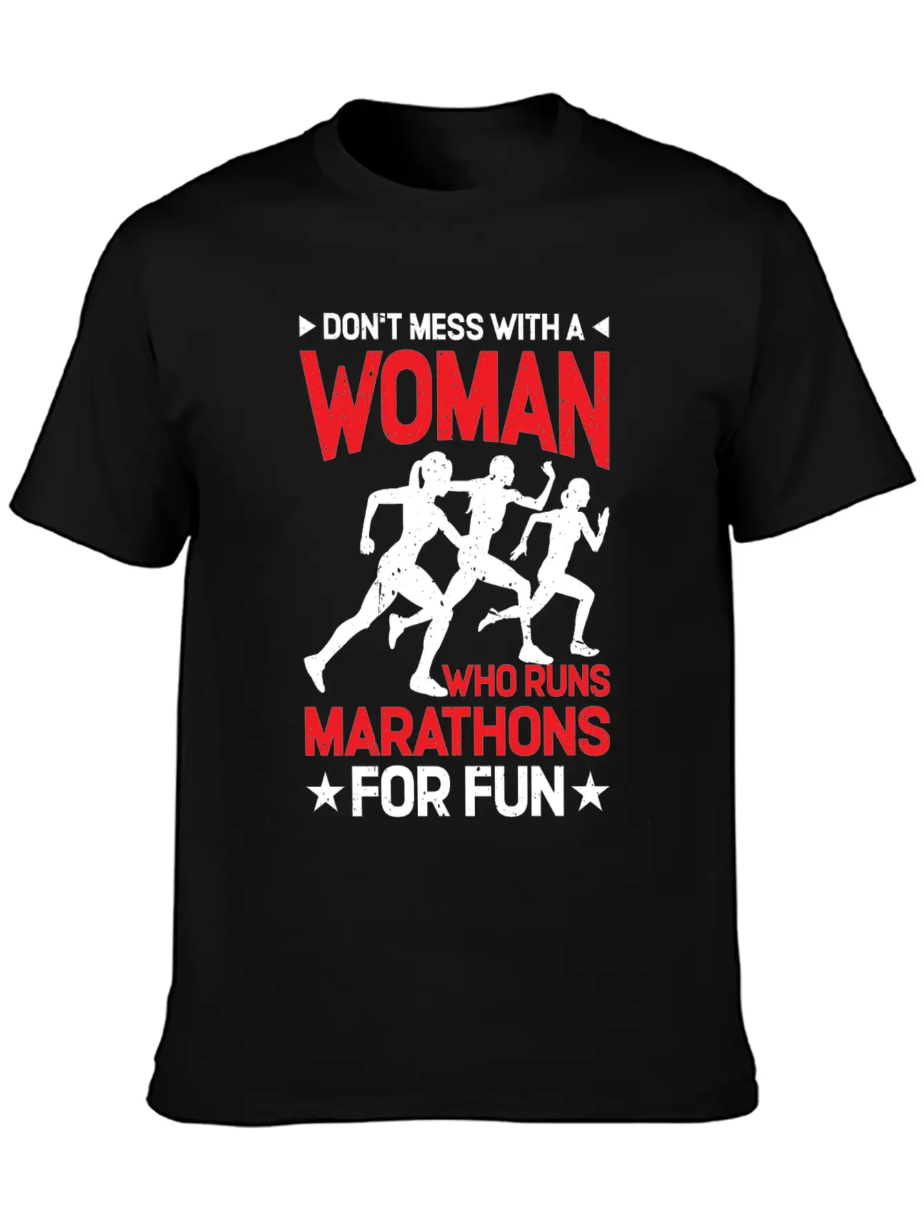 Don't Mess With A Woman Who Runs Marathons 2 Basic Graphic T-Shirt – Daily Comfort In Soft Cotton
