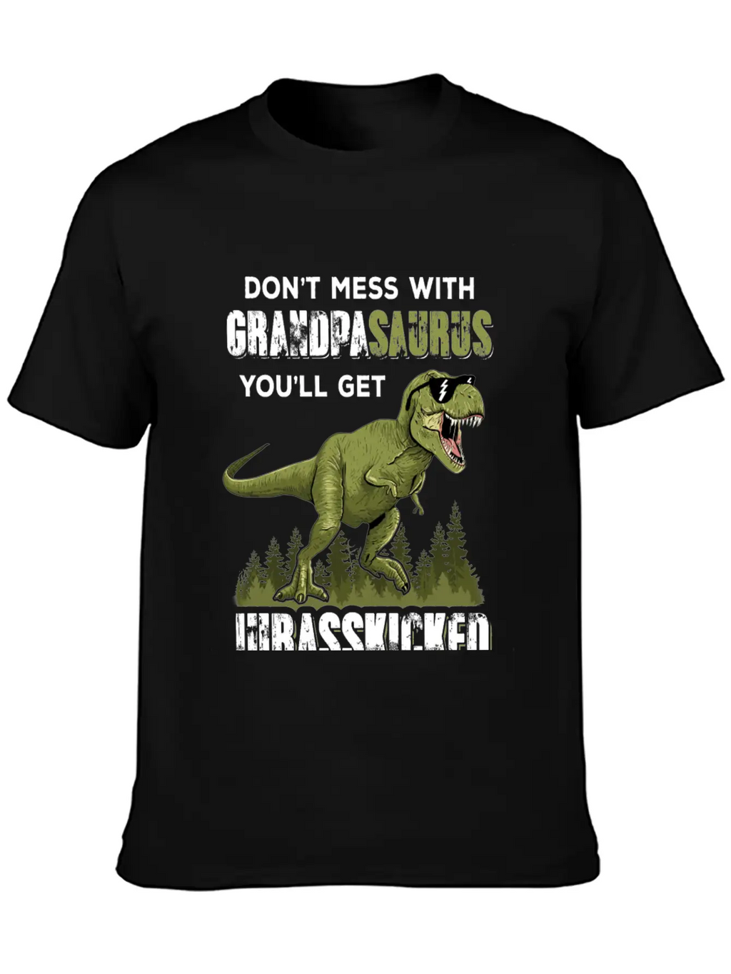 Dont Mess With Grandpasaurus You Get Jurasskicked Essential Cotton Tee For Daily Outfits – Unisex Style