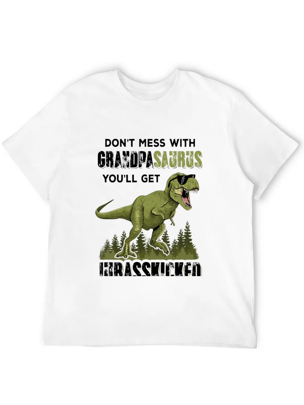 Dont Mess With Grandpasaurus You Get Jurasskicked Essential Cotton Tee For Daily Outfits – Unisex Style