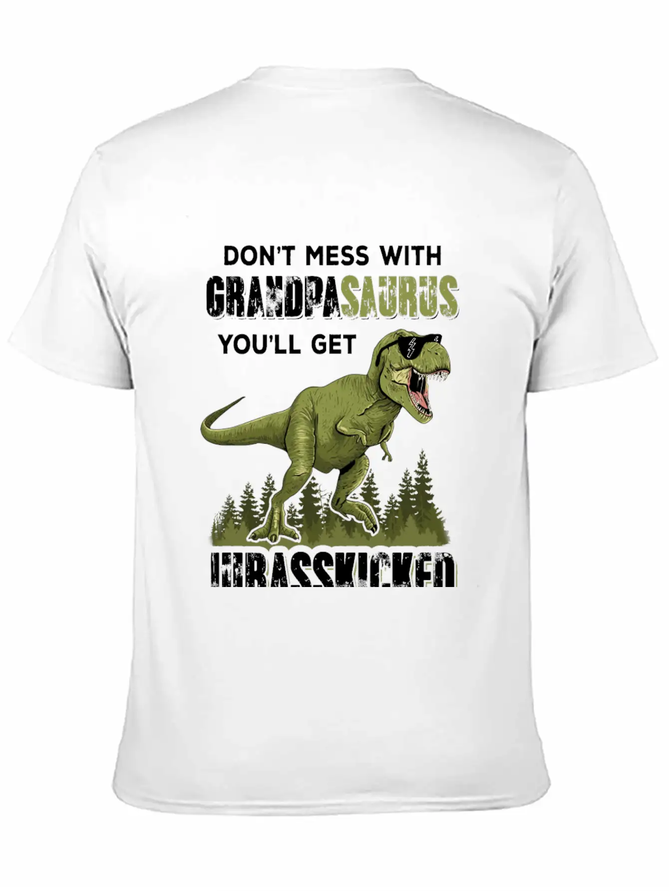 Dont Mess With Grandpasaurus You Get Jurasskicked Essential Cotton Tee For Daily Outfits – Unisex Style
