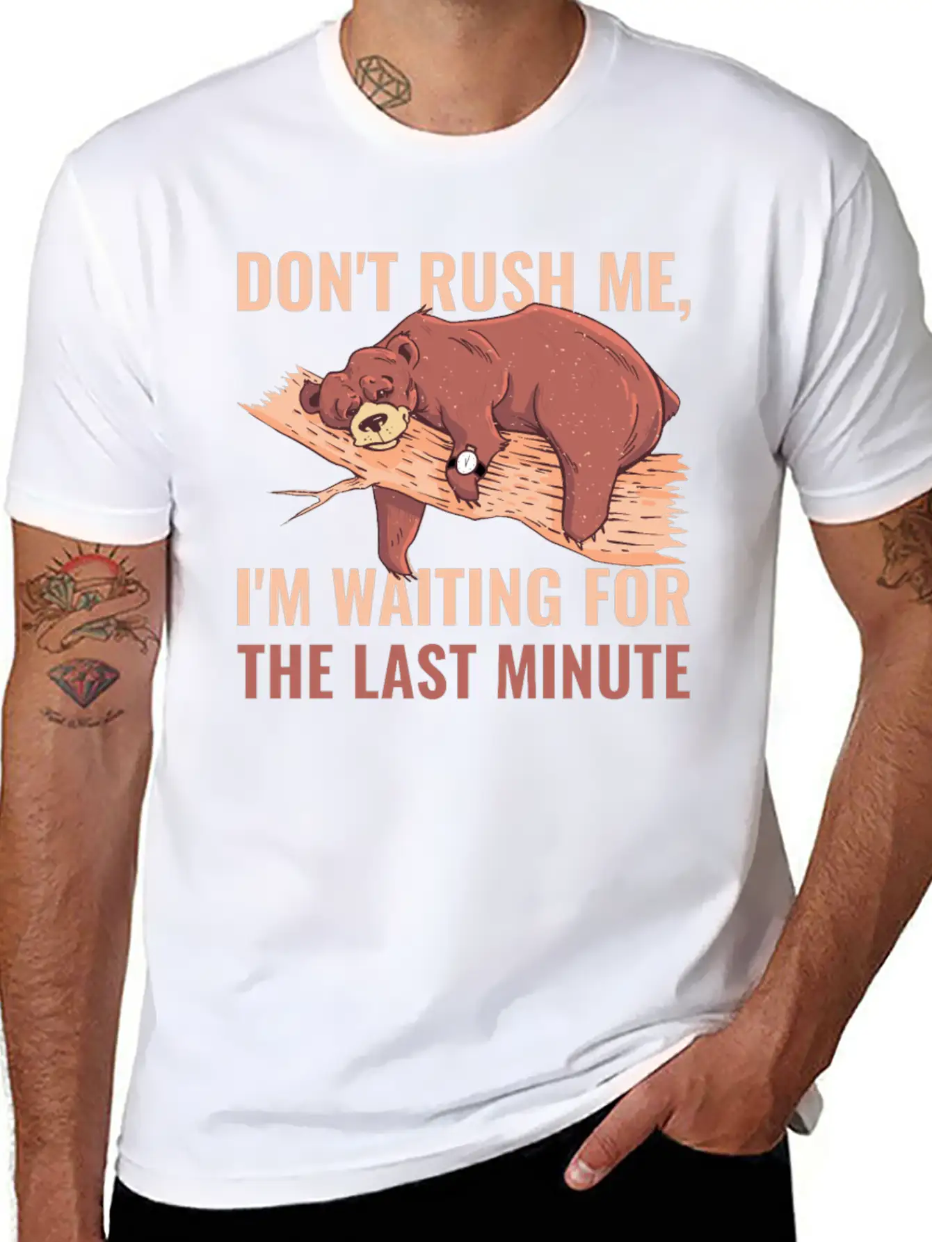 Dont Rush Me Funny Procrastination Gift Timeless Short Sleeve Tee – Comfy And Minimalist Design