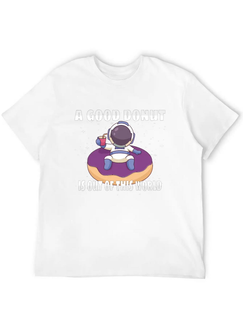 Donut Astronaut Astronomy Solar System Space Kids Unisex Casual T-Shirt – Clean Design For Daily Comfort